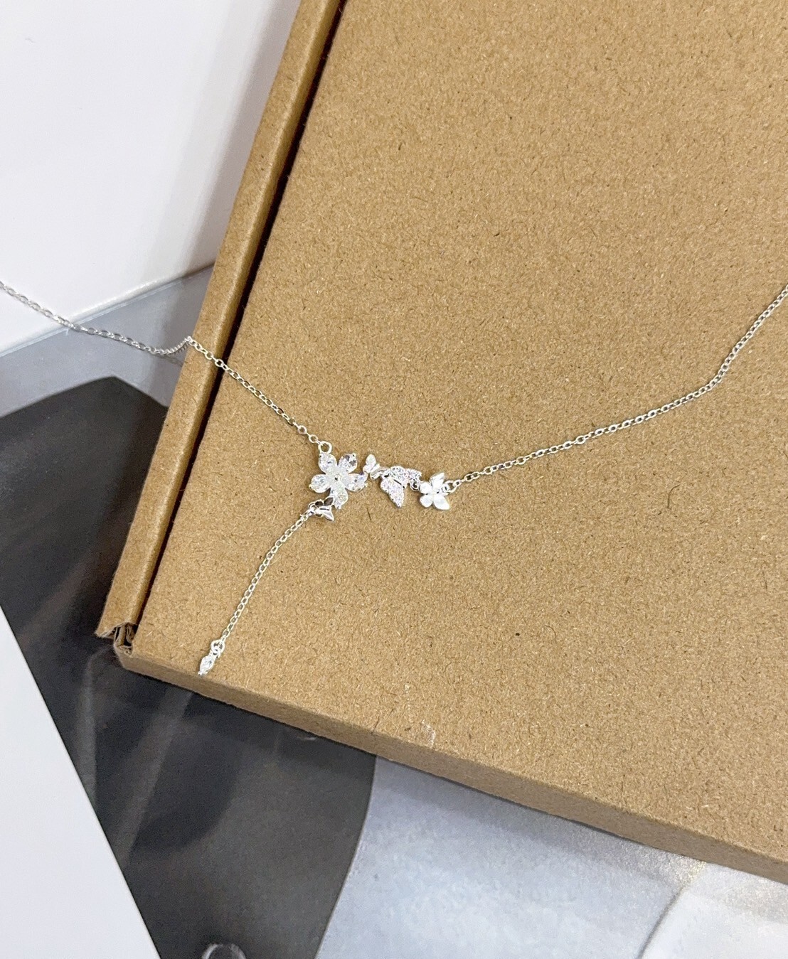 花蝶相依|純銀Y字鍊