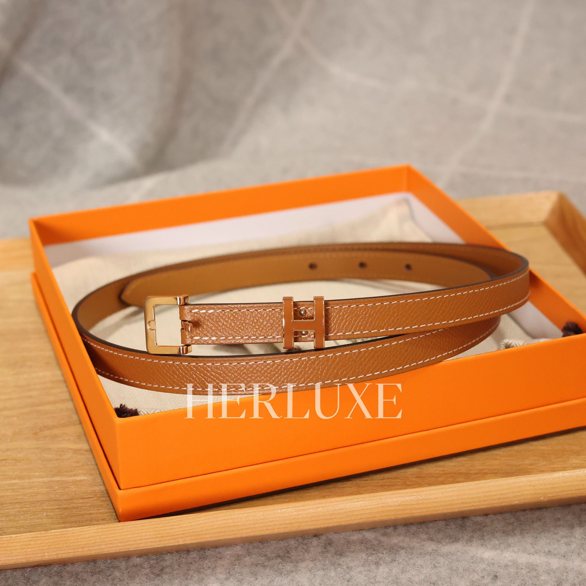 Pop h belt 15mm 37 gold CD (可預訂size)