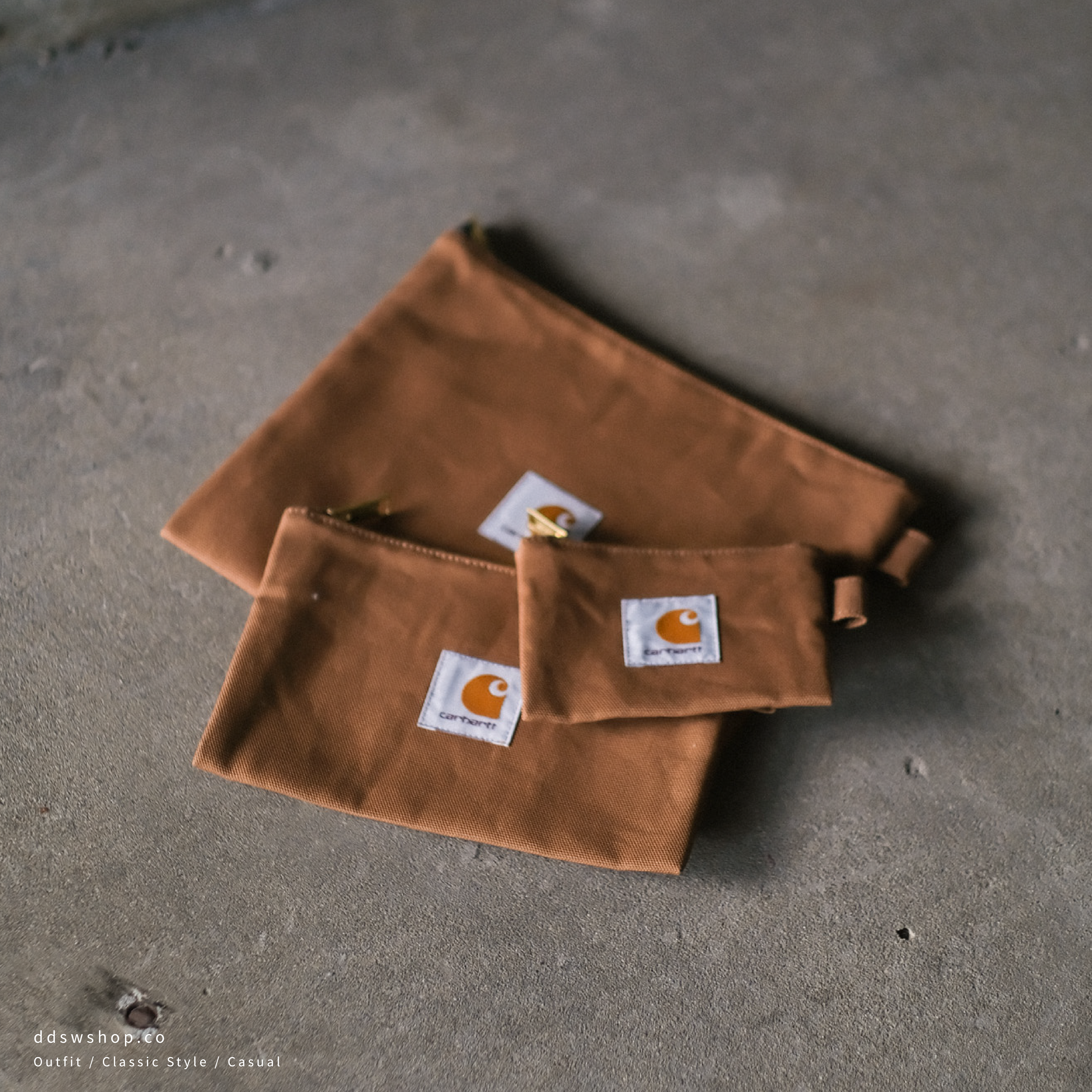 "現貨" CARHARTT WIP 拉鏈錢包收納袋三入組