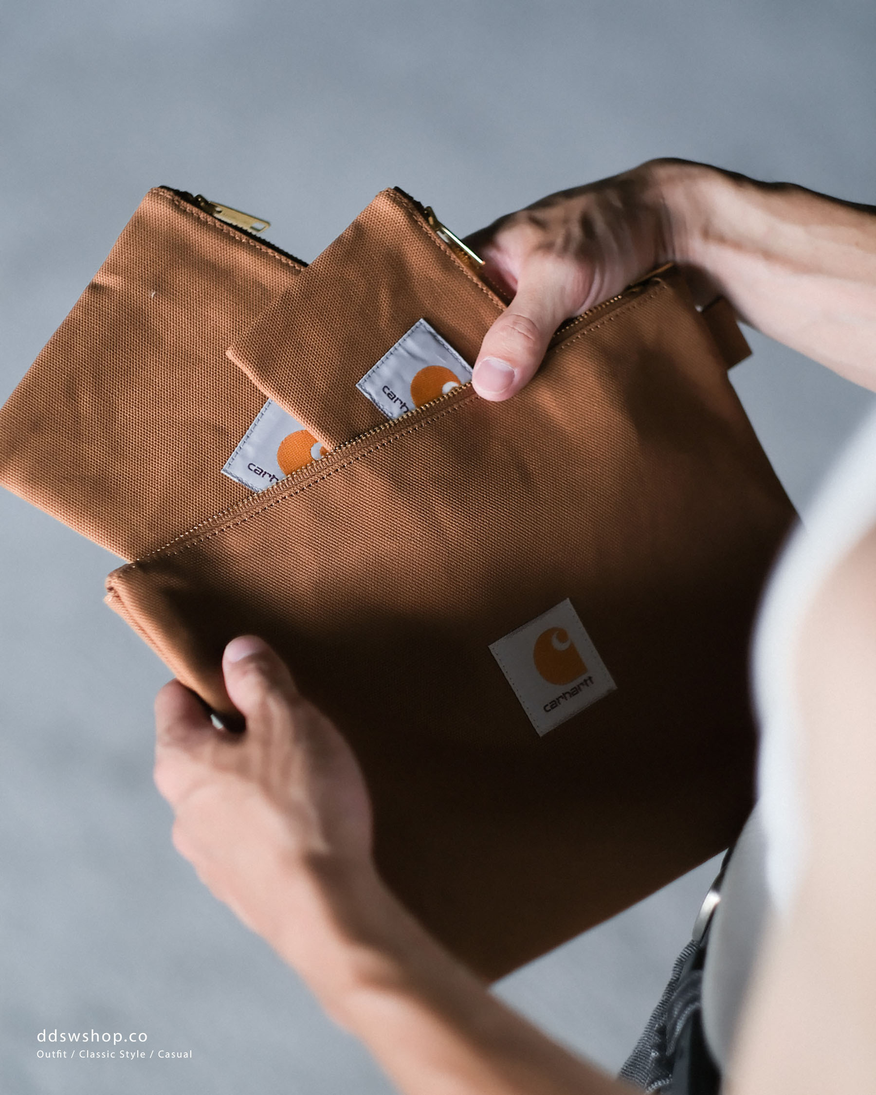 "現貨" CARHARTT WIP 拉鏈錢包收納袋三入組