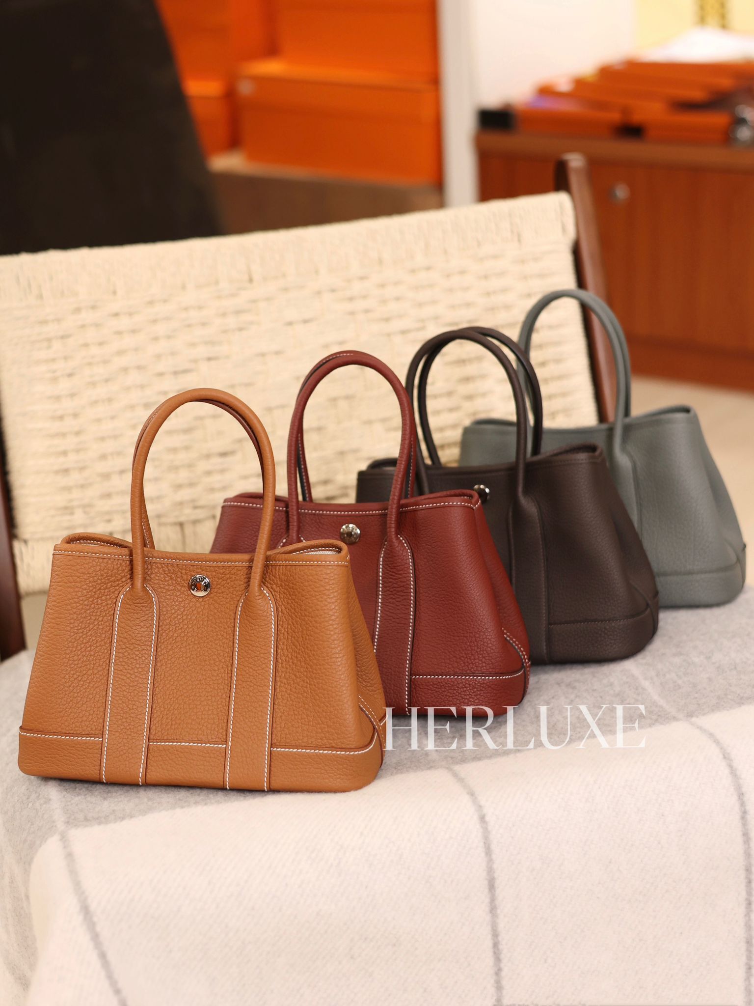 Garden party neo 23 55 rouge H leather K