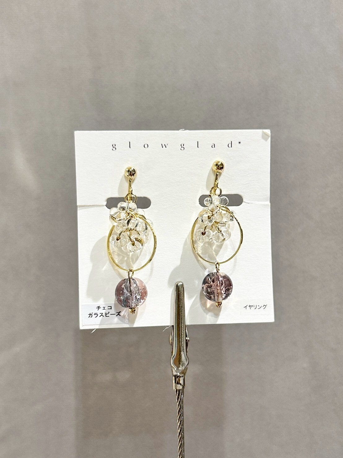 [glowglad] mizutama-水玉 | 夏桃 | 耳夾 | NO.89