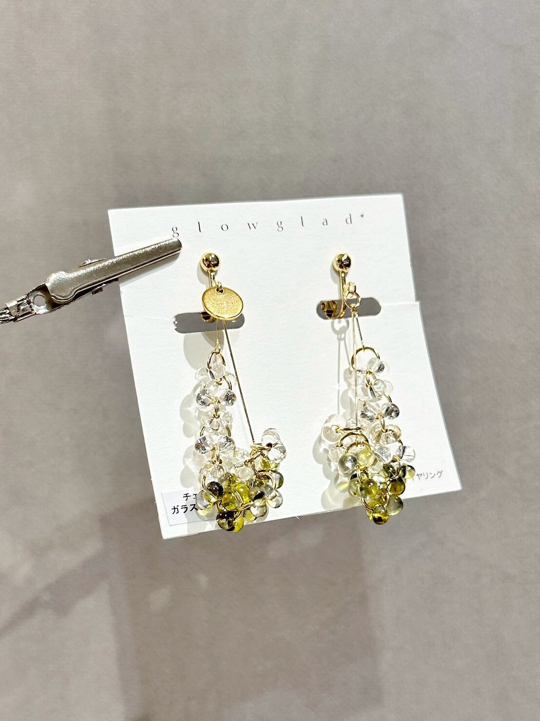 [glowglad] ruban | 綠色 | 耳夾 | NO.66