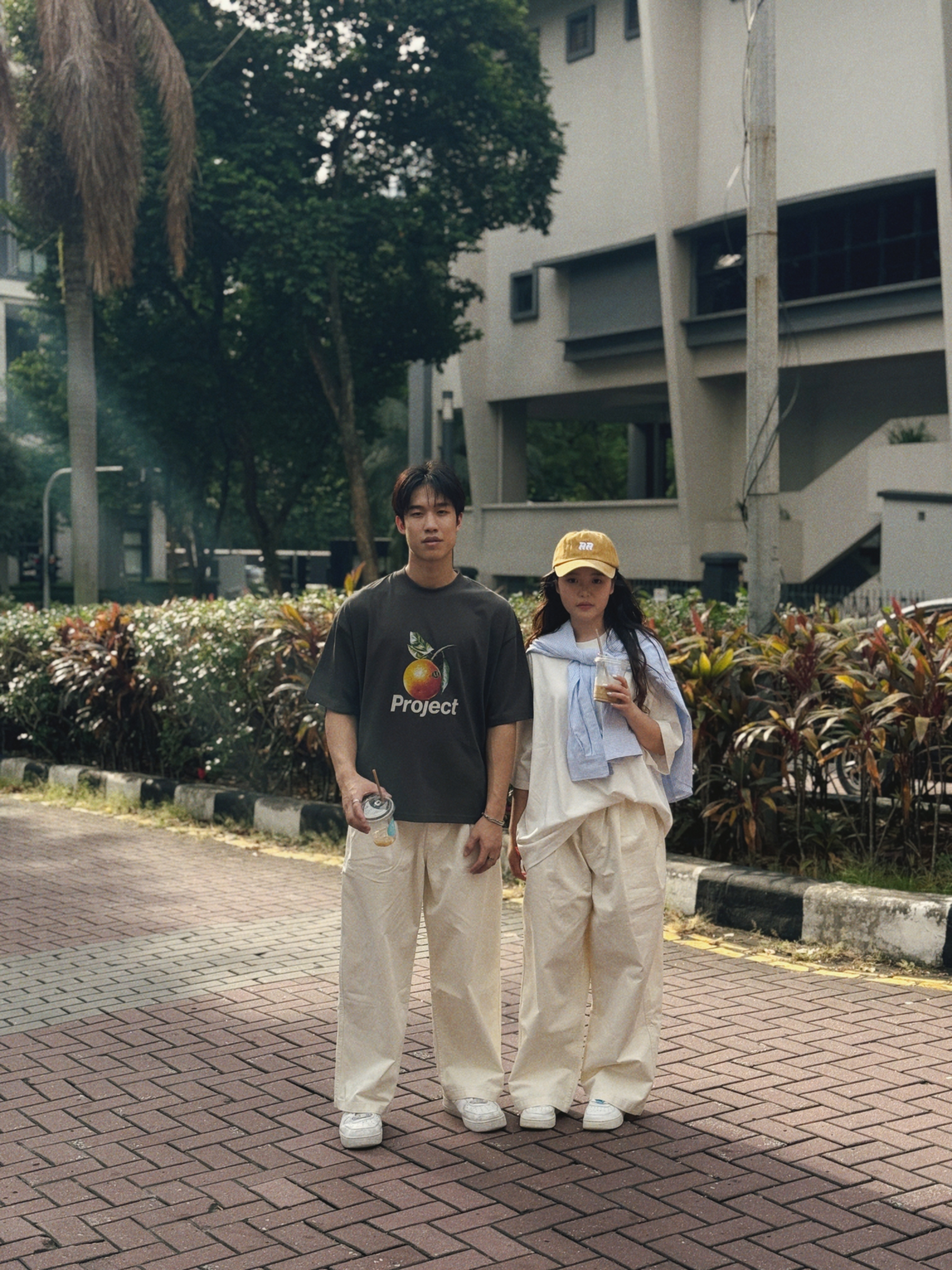 A.A Beige WhiteBalloon Pants 日系錐形氣球褲