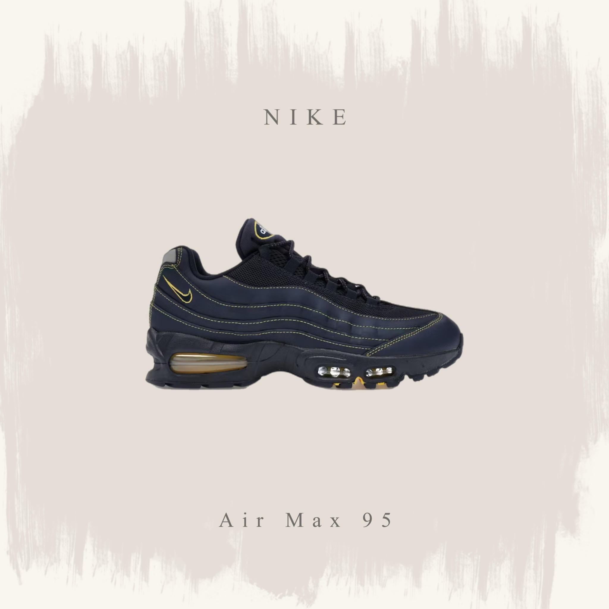 NIEK AIR MAX 95 OG 深藍 小黃勾 “MICHIGAN" 氣墊 慢跑鞋 男鞋 IB7936-400