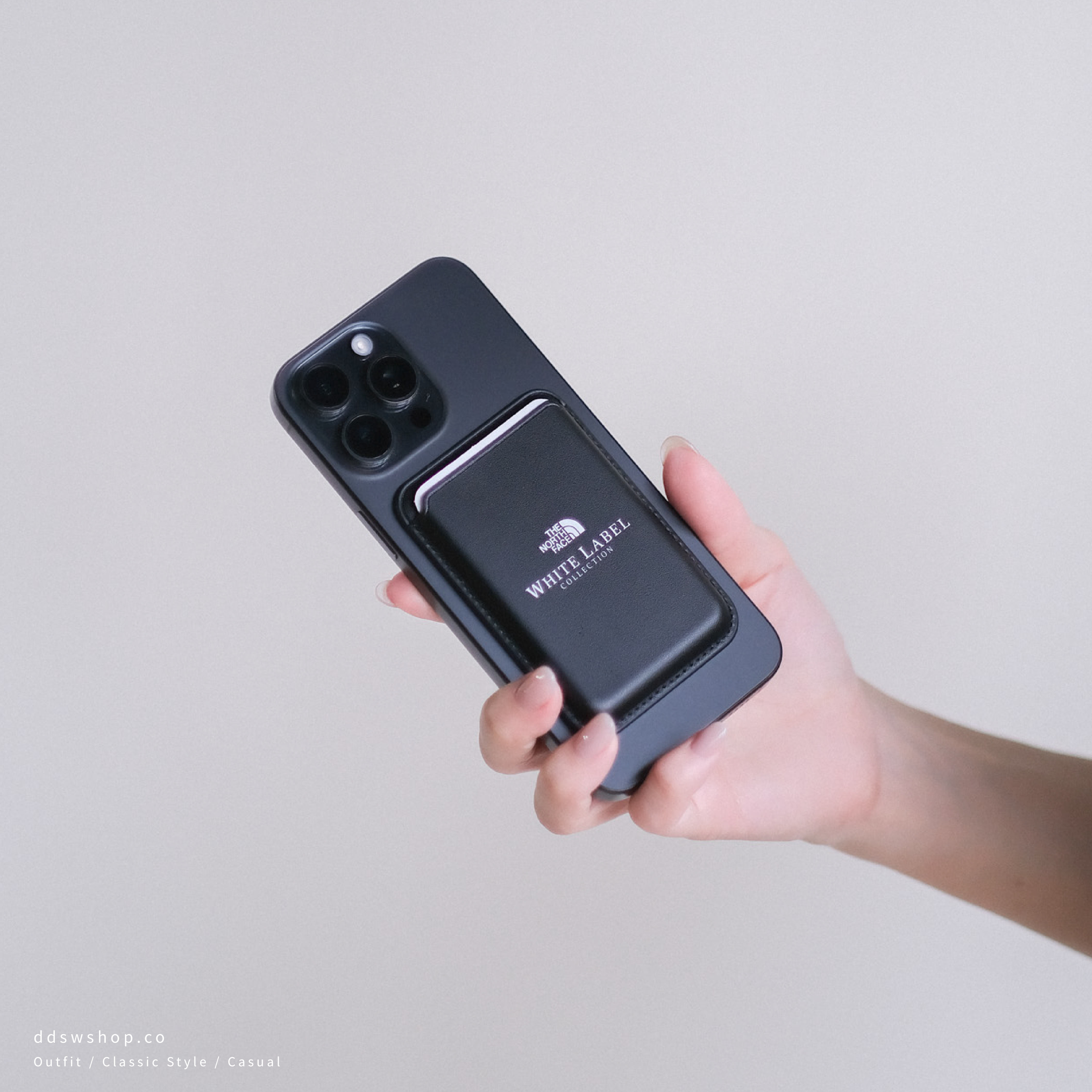 "現貨" THE NORTH FACE White Label 磁吸皮革卡夾