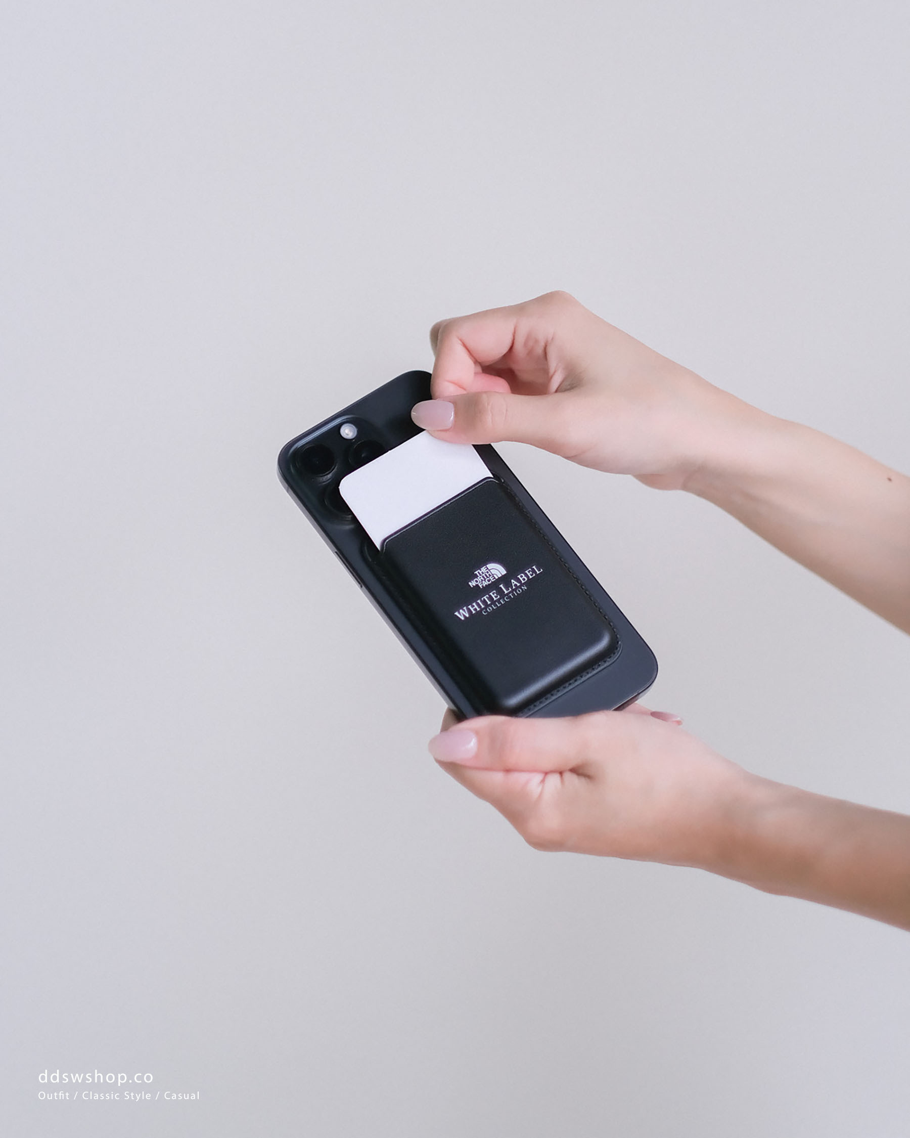 "現貨" THE NORTH FACE White Label 磁吸皮革卡夾