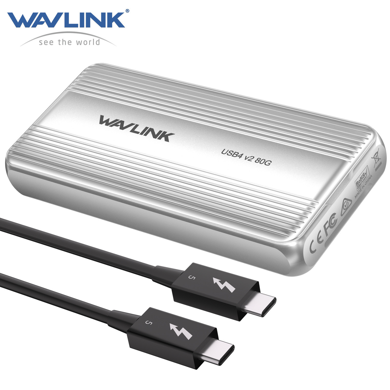 Wavlink Thunderbolt 5 系列 UTE51 - 極速 80Gbps PCIe NVMe Enclosure 外置存儲盒
