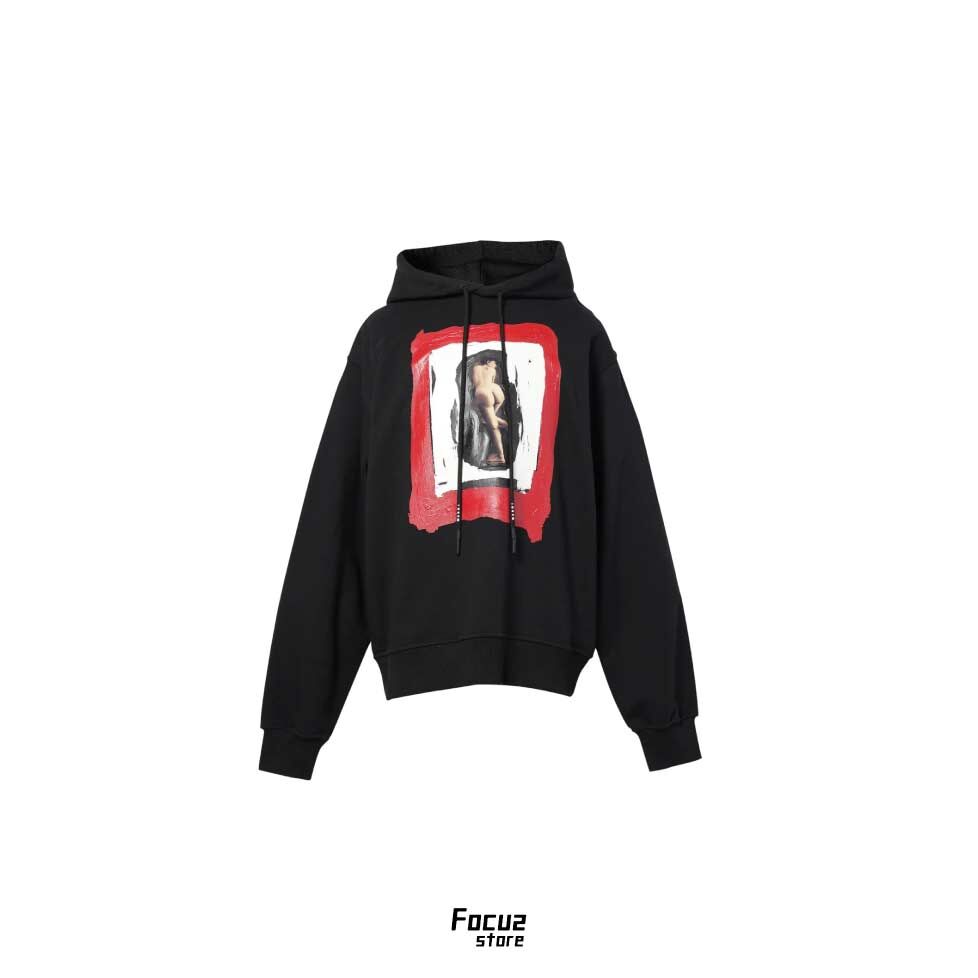 【Focus Store】預購 MARNI Painted Nude Orgaic Cotton Sweatshirt "Black" 黑色 圖案帽T