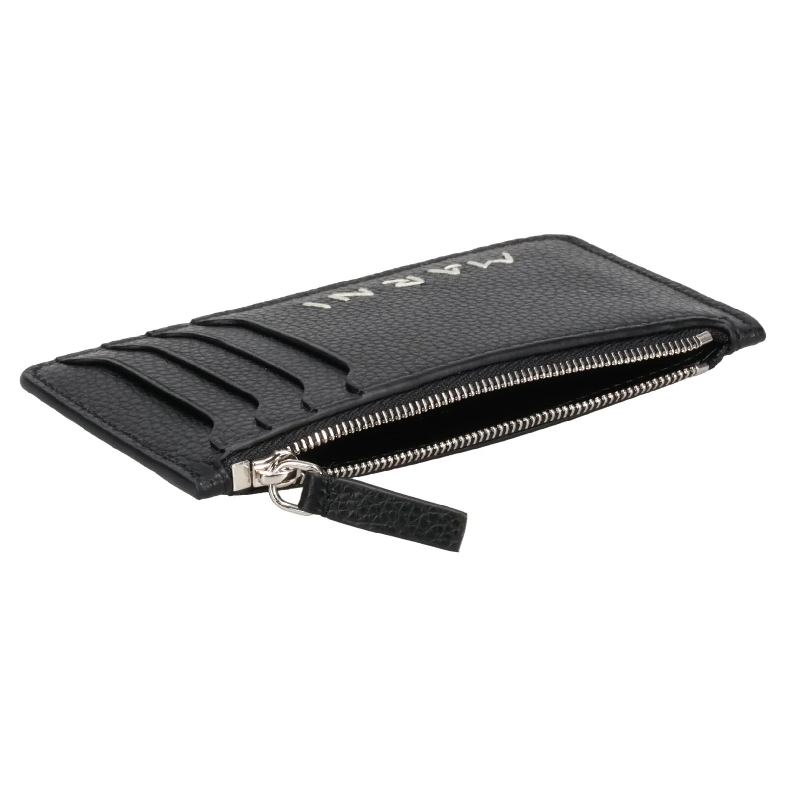 【Focus Store】預購 MARNI Leather Card Case With MARNI Mending Embroidery "Black" 黑色 拉鍊卡包
