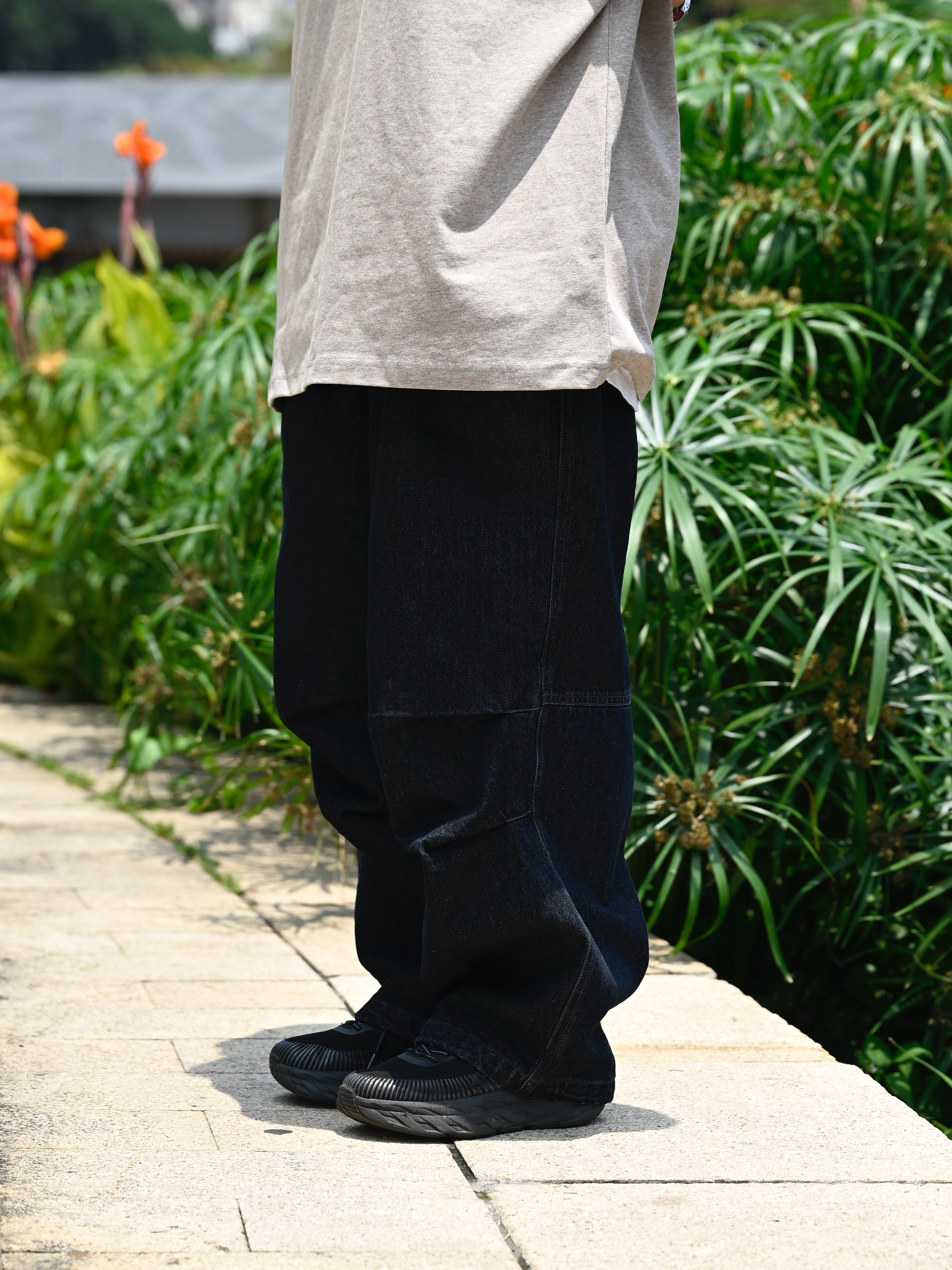 PURE 原丹寧闊腿牛仔長褲