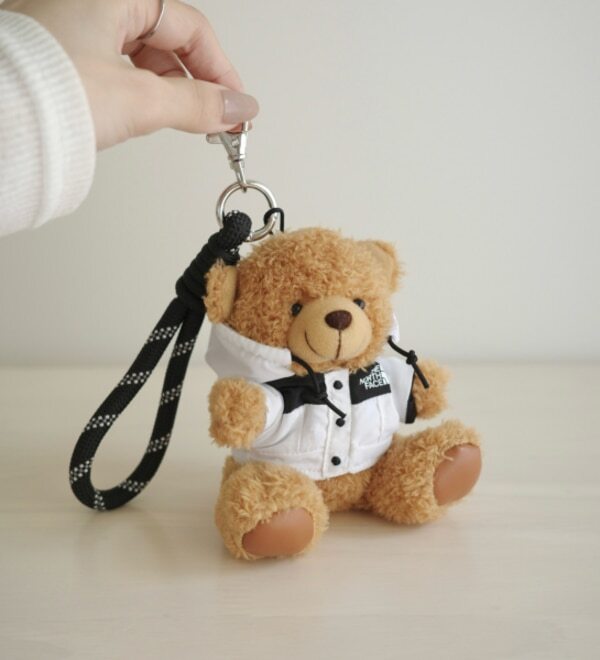 【現貨】THE NORTH FACE 北臉外套 白色 小熊 鑰匙圈 吊飾 韓國北臉