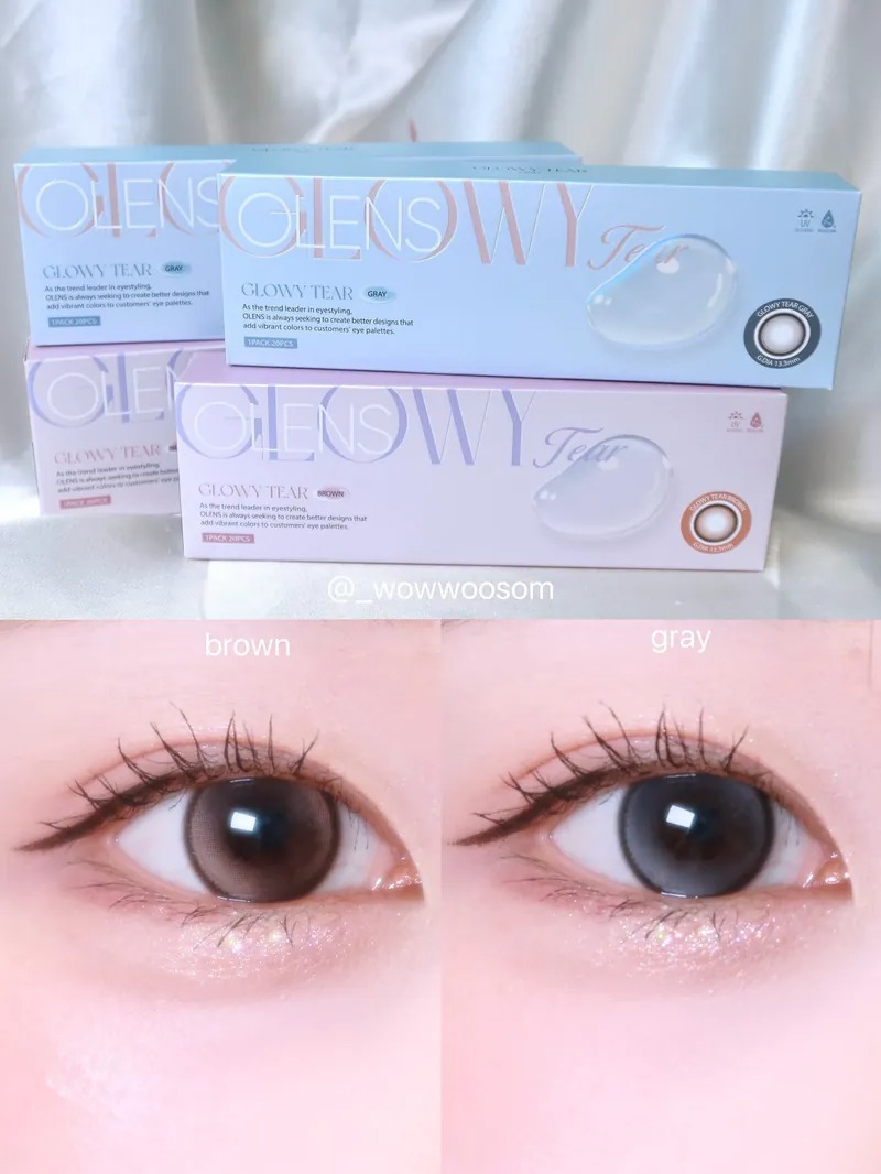 [透明盒散裝]OLENS Glowy Tear 1 Day Gray｜日拋彩妝隱形眼鏡｜10片
