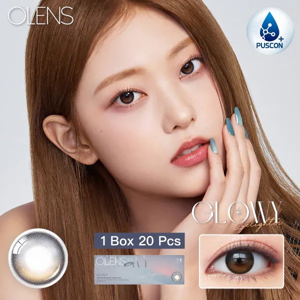 OLENS Eyelighter Glowy 1 Day Black 琉璃黑｜日拋彩妝隱形眼鏡｜每盒20片