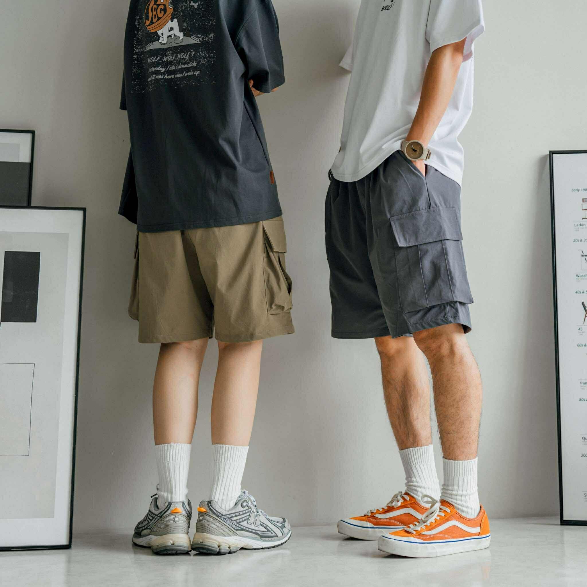 SBG 微立體 雙口袋 彈力 寬鬆 短褲  K660