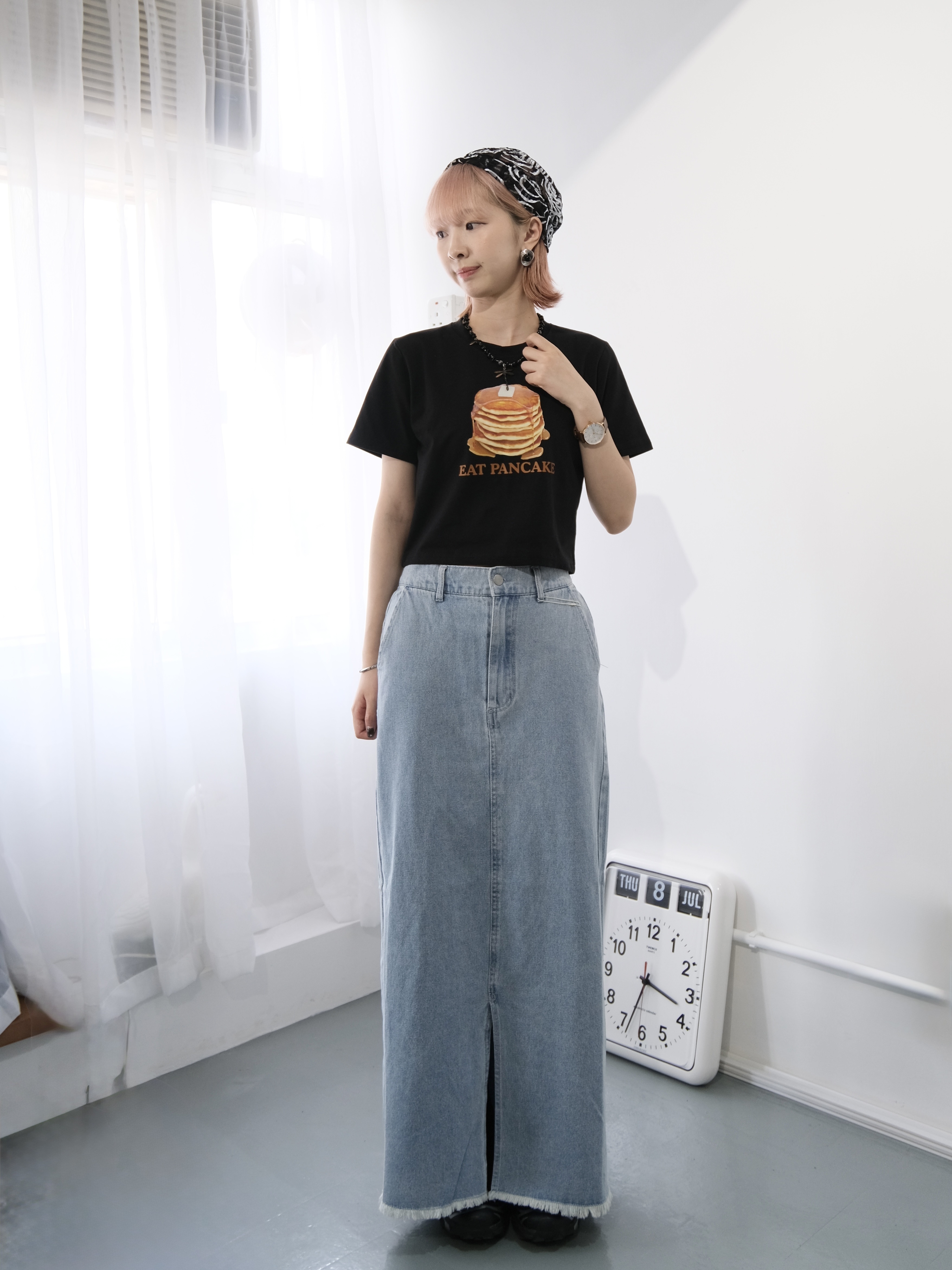 前開差soso邊牛仔裙