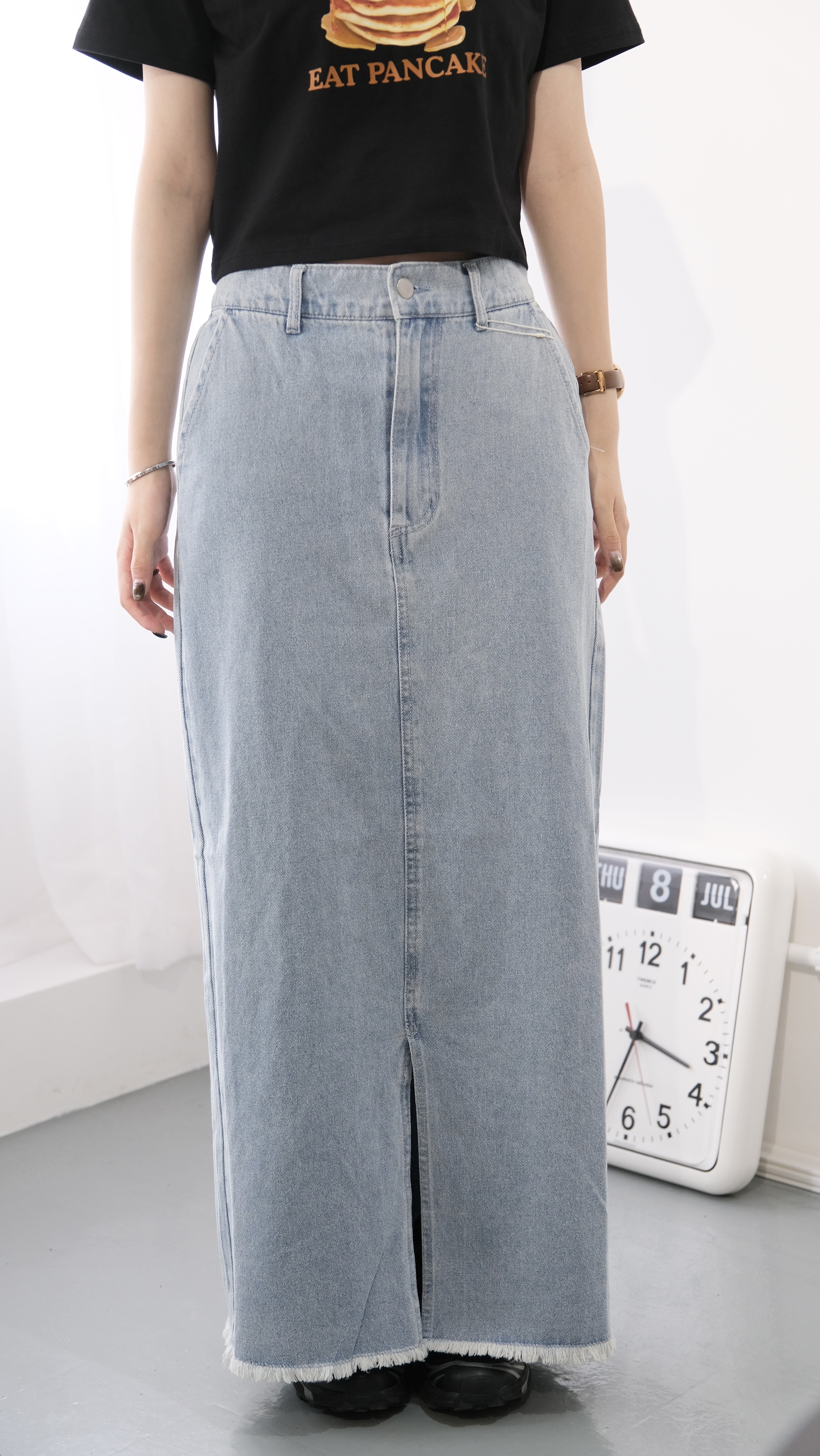 前開差soso邊牛仔裙