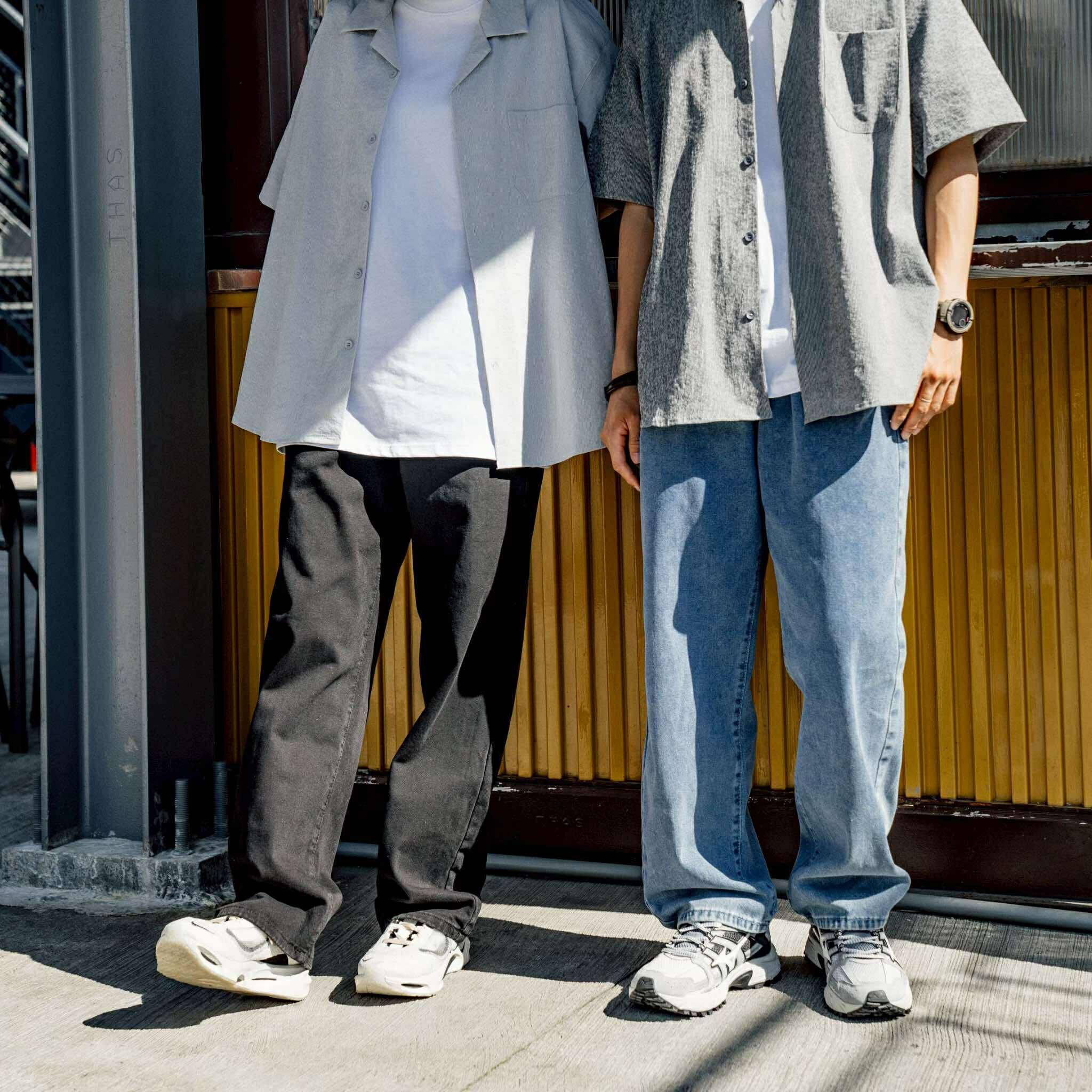 SBG  寬鬆 修身 素色 牛仔褲 長褲 Y2208