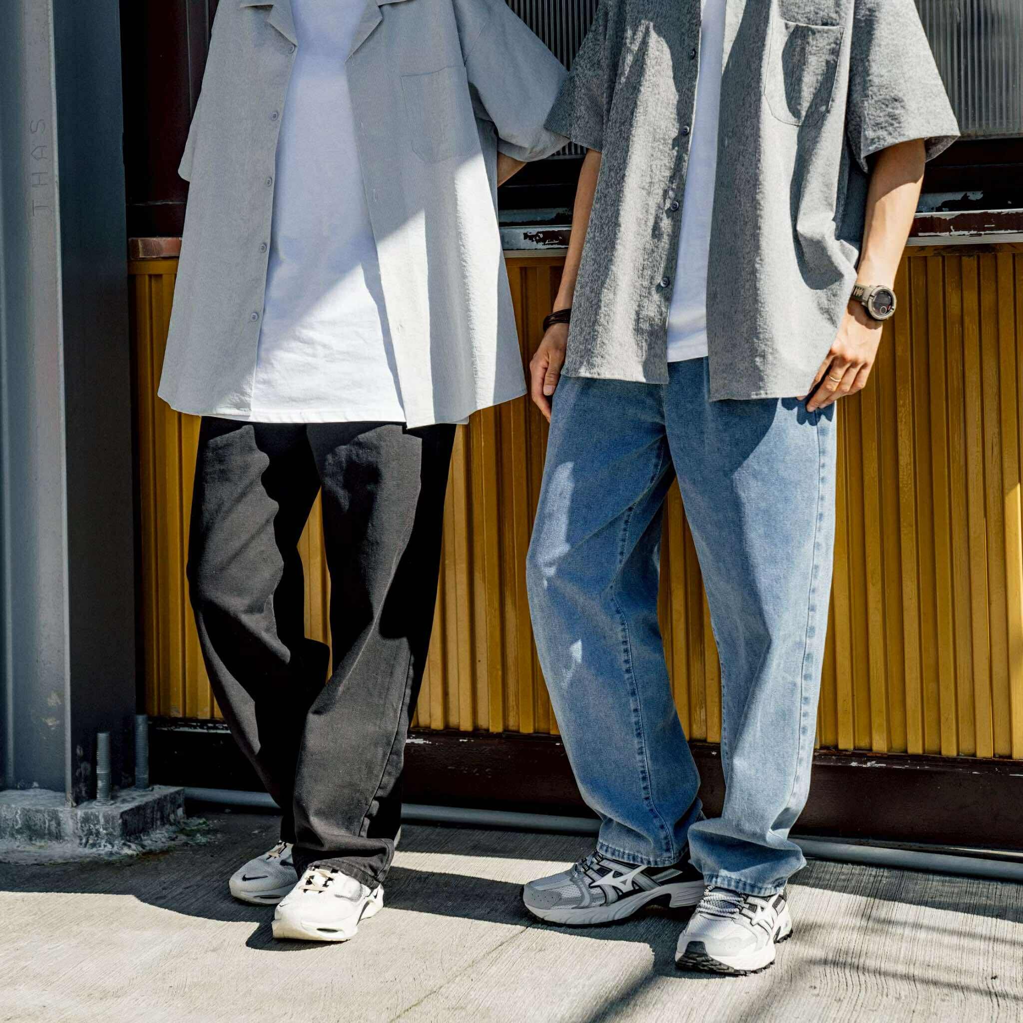 SBG  寬鬆 修身 素色 牛仔褲 長褲 Y2208