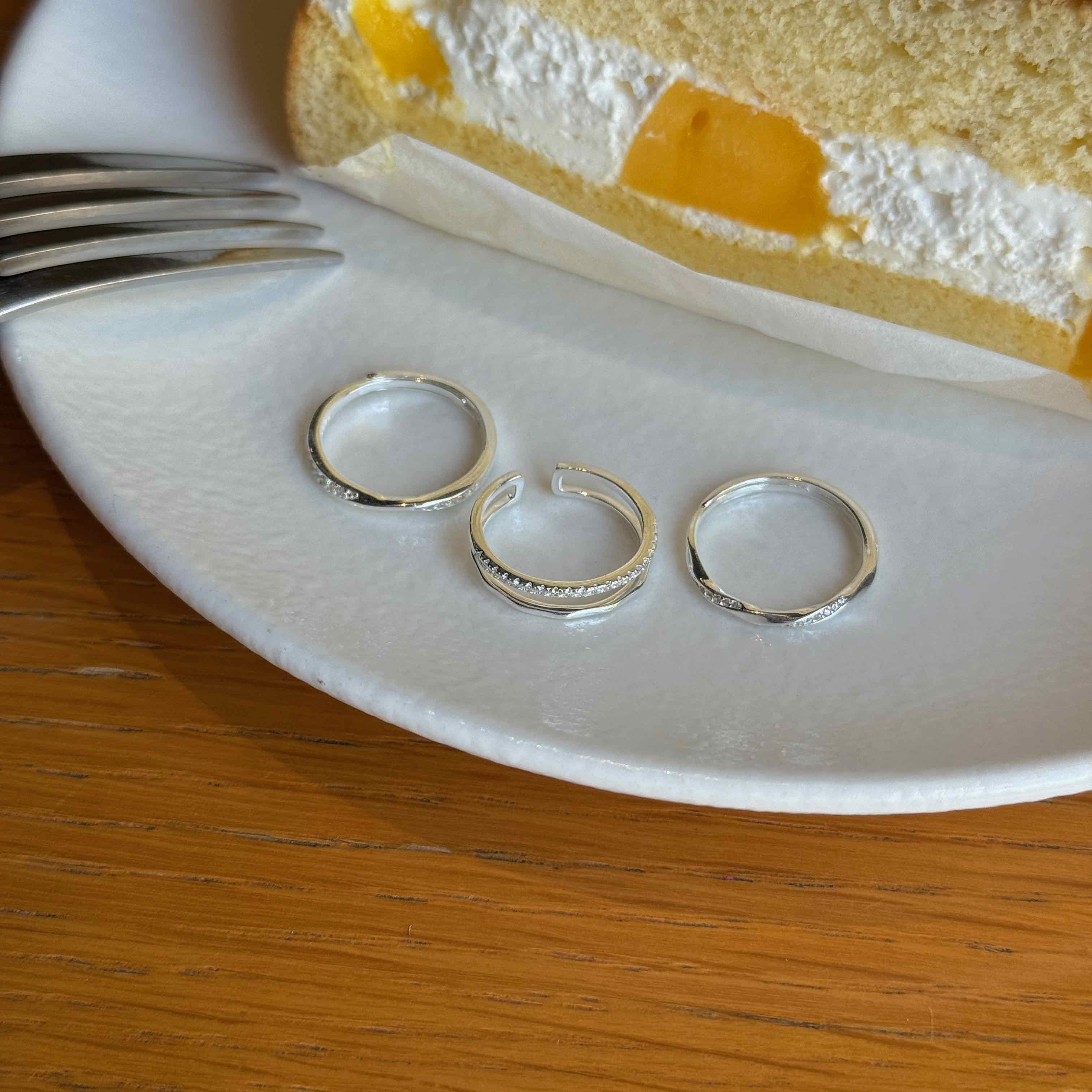 🇰🇷925 silver 最經典百搭的素鑽戒指｜3 style