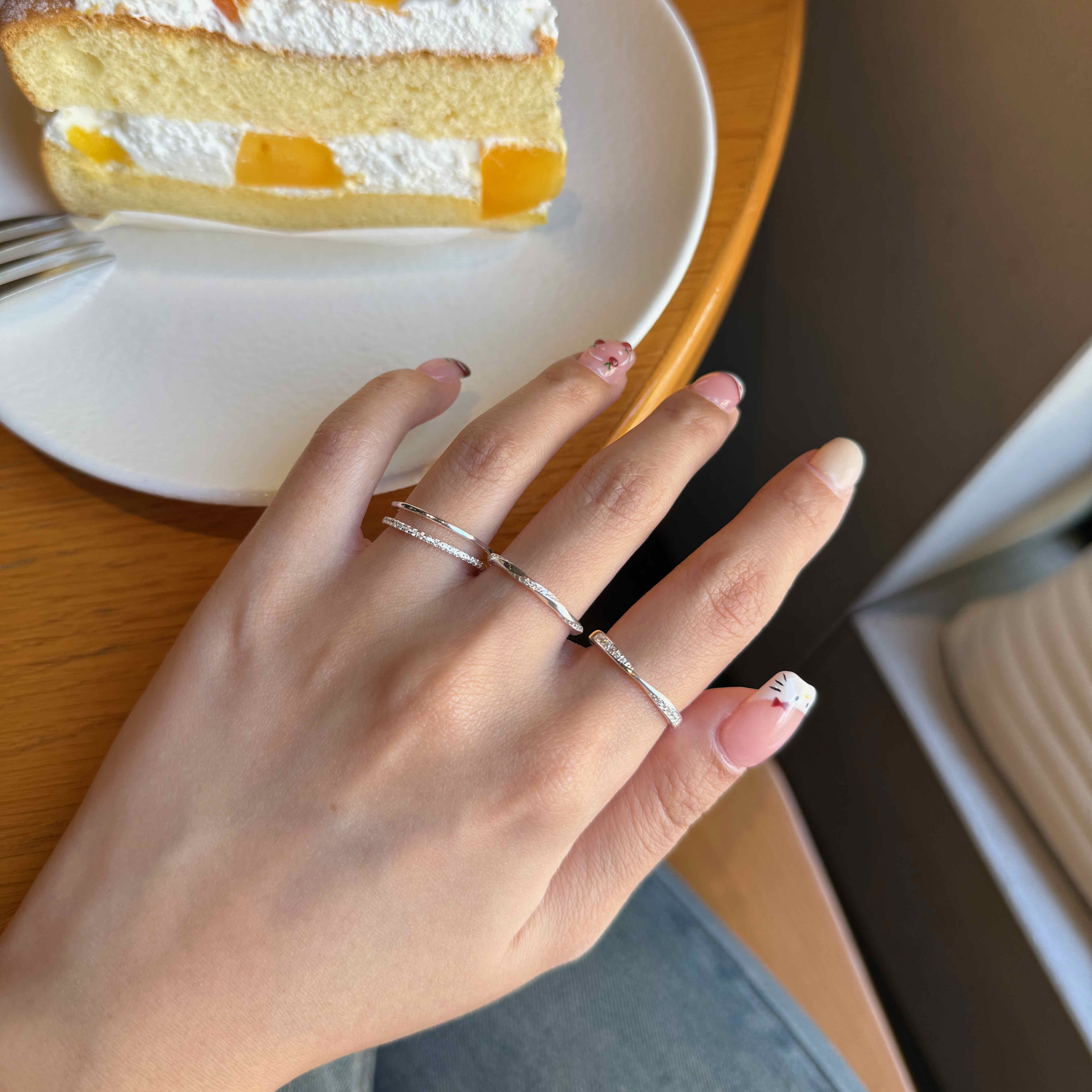 🇰🇷925 silver 最經典百搭的素鑽戒指｜3 style