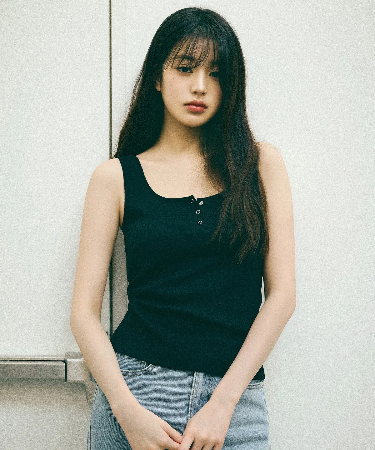 ROLAROLA NUBASIC BUTTON SLEEVELESS