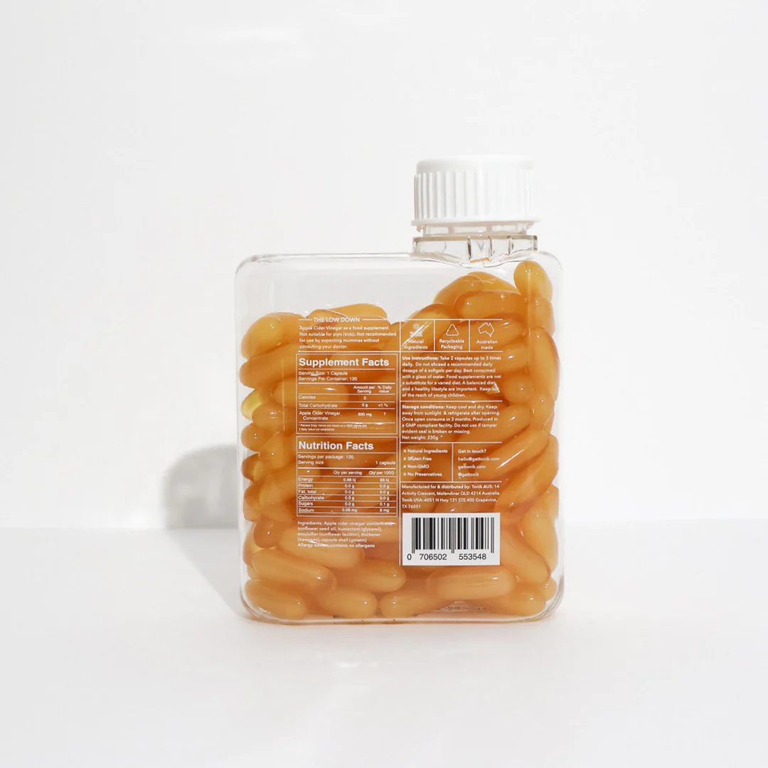 TONIK No.2 Apple Cider Vinegar Capsules 有機蘋果醋膠囊 120caps