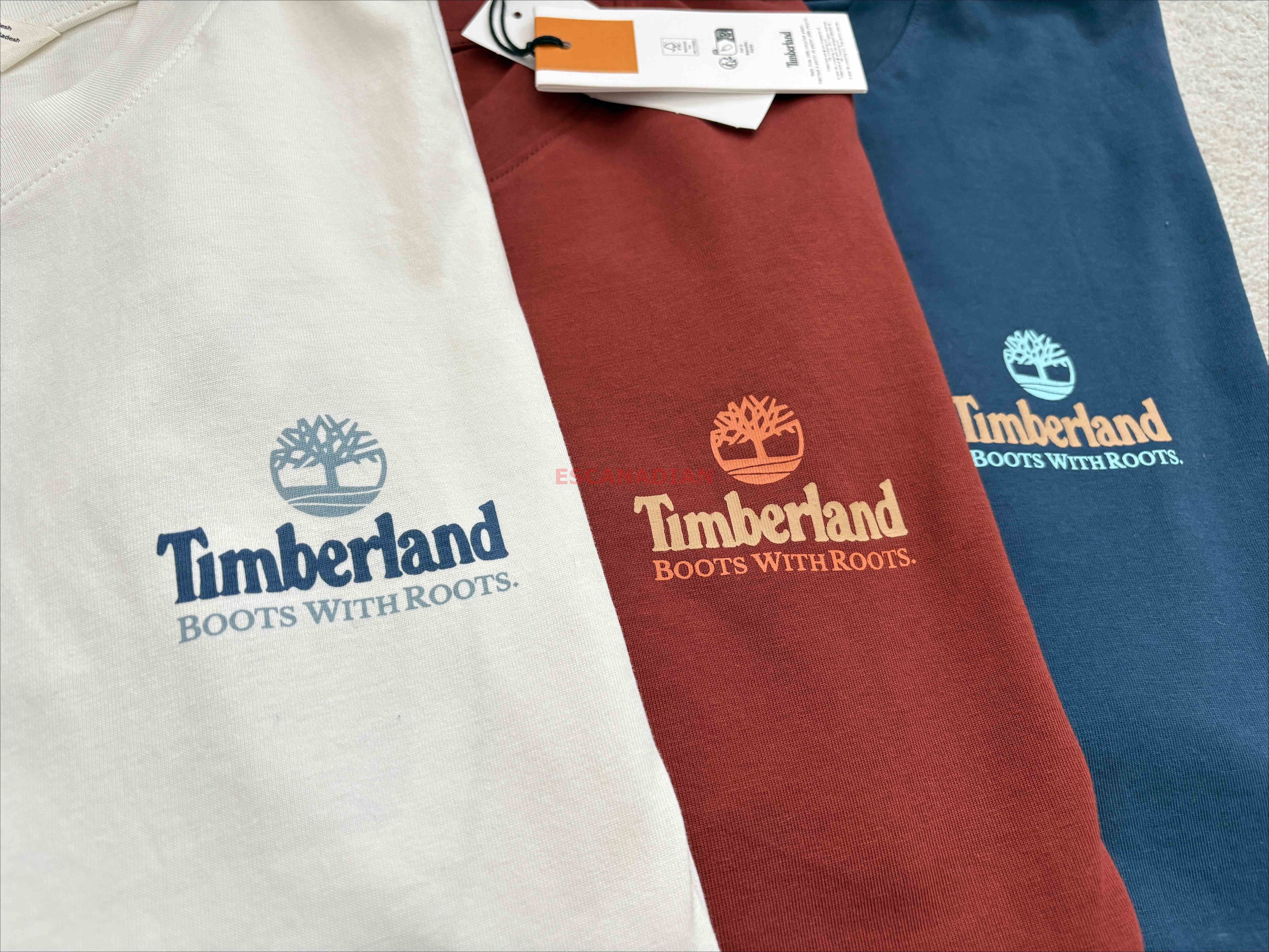 Timberland 大人 正反圖案 短TEE (前小後大) (3色)