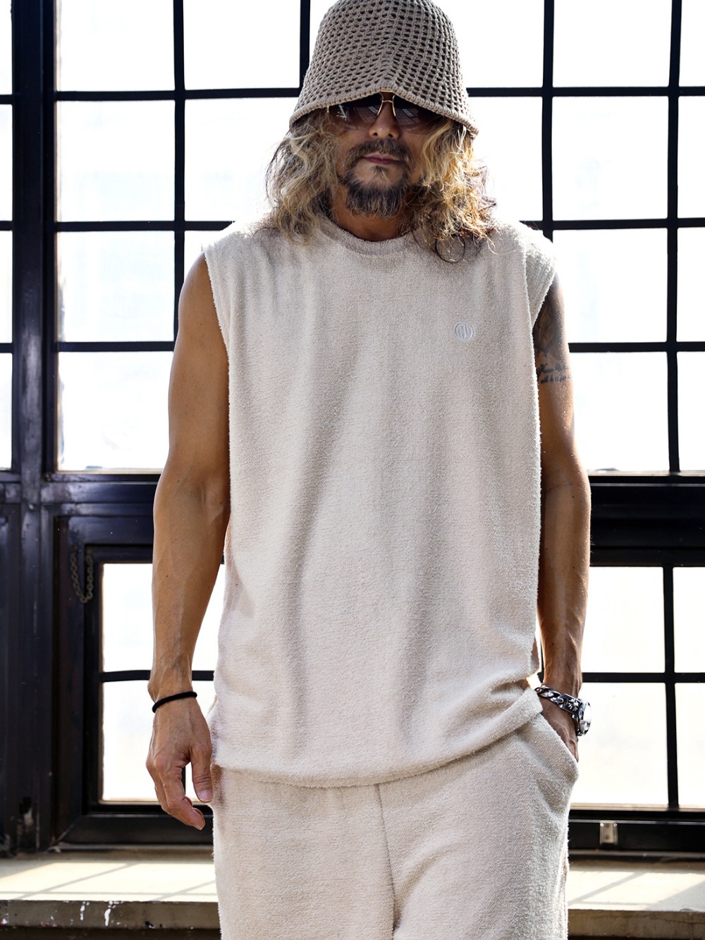 Terry刺繡毛圈背心