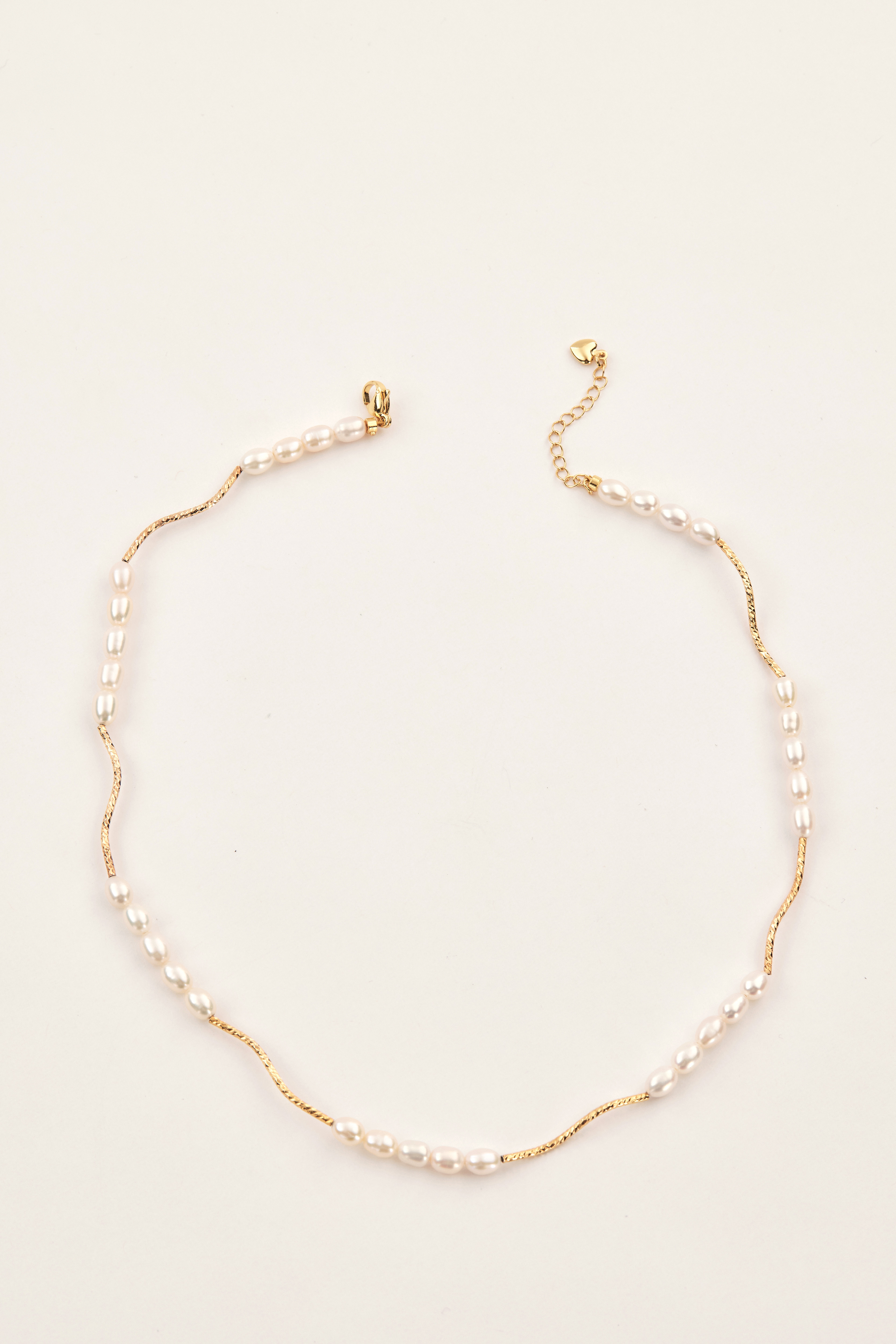 14kgf淡水珍珠壓紋項鍊