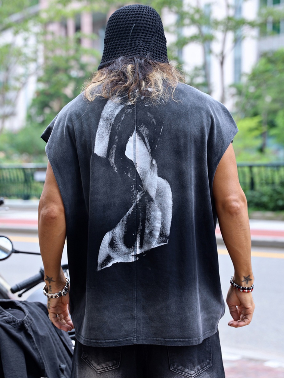 臉刷印刷損壞背心