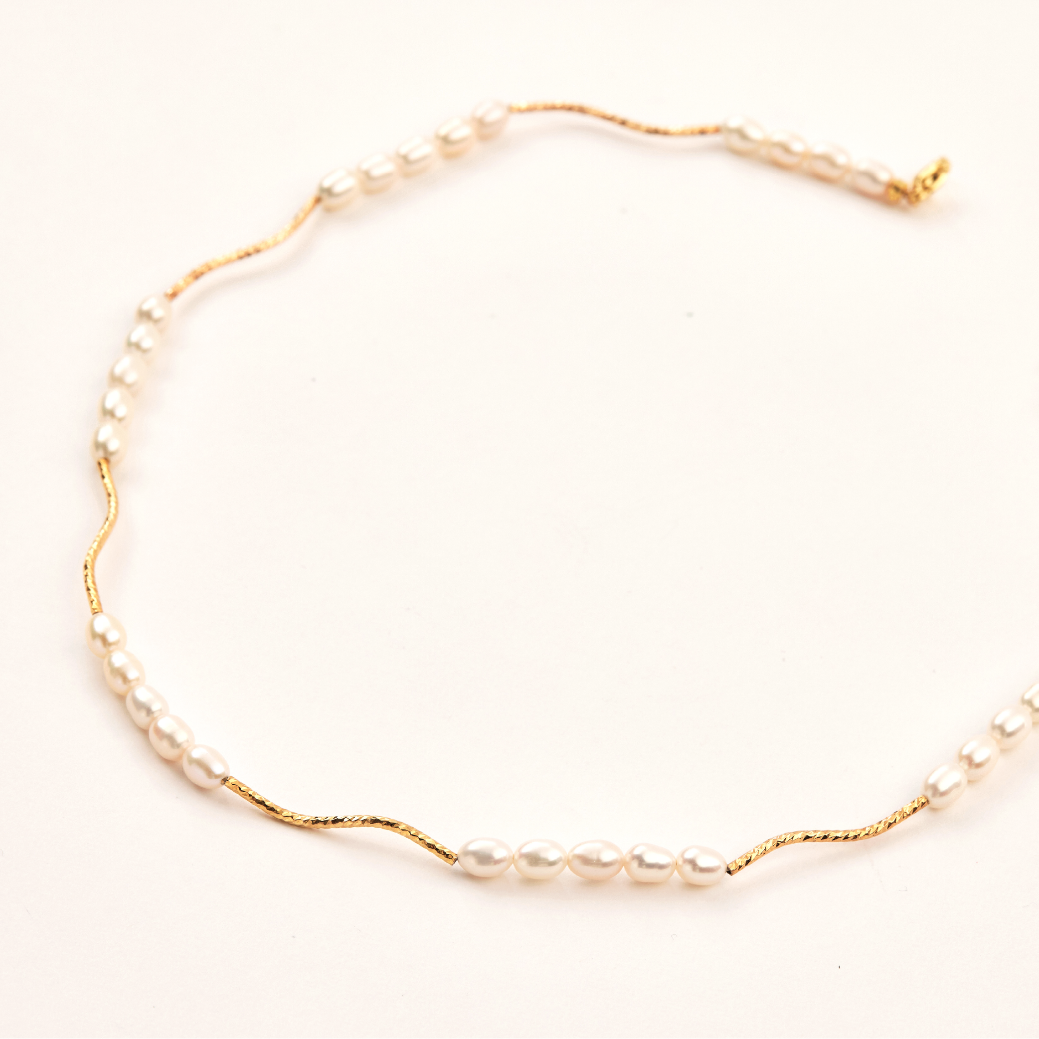 N1075 | 14kgf淡水珍珠壓紋項鍊