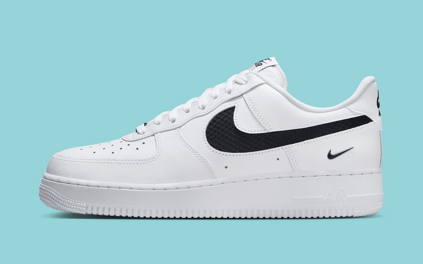 【預訂】NIKE AIR FORCE 1 LOW SE Nylon Swoosh 白黑小剔-MEN