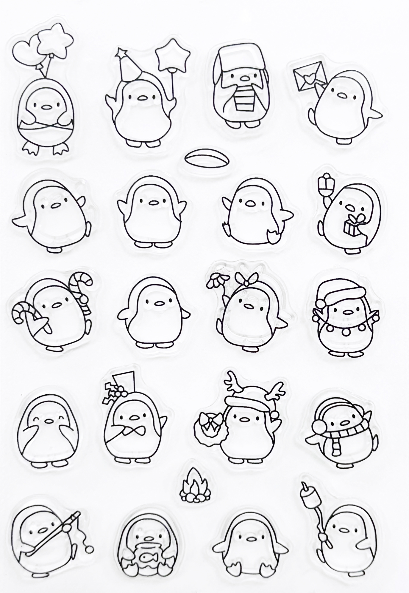 TS水晶印章 |B組【企鵝系列】3卡 #TS38.39.40