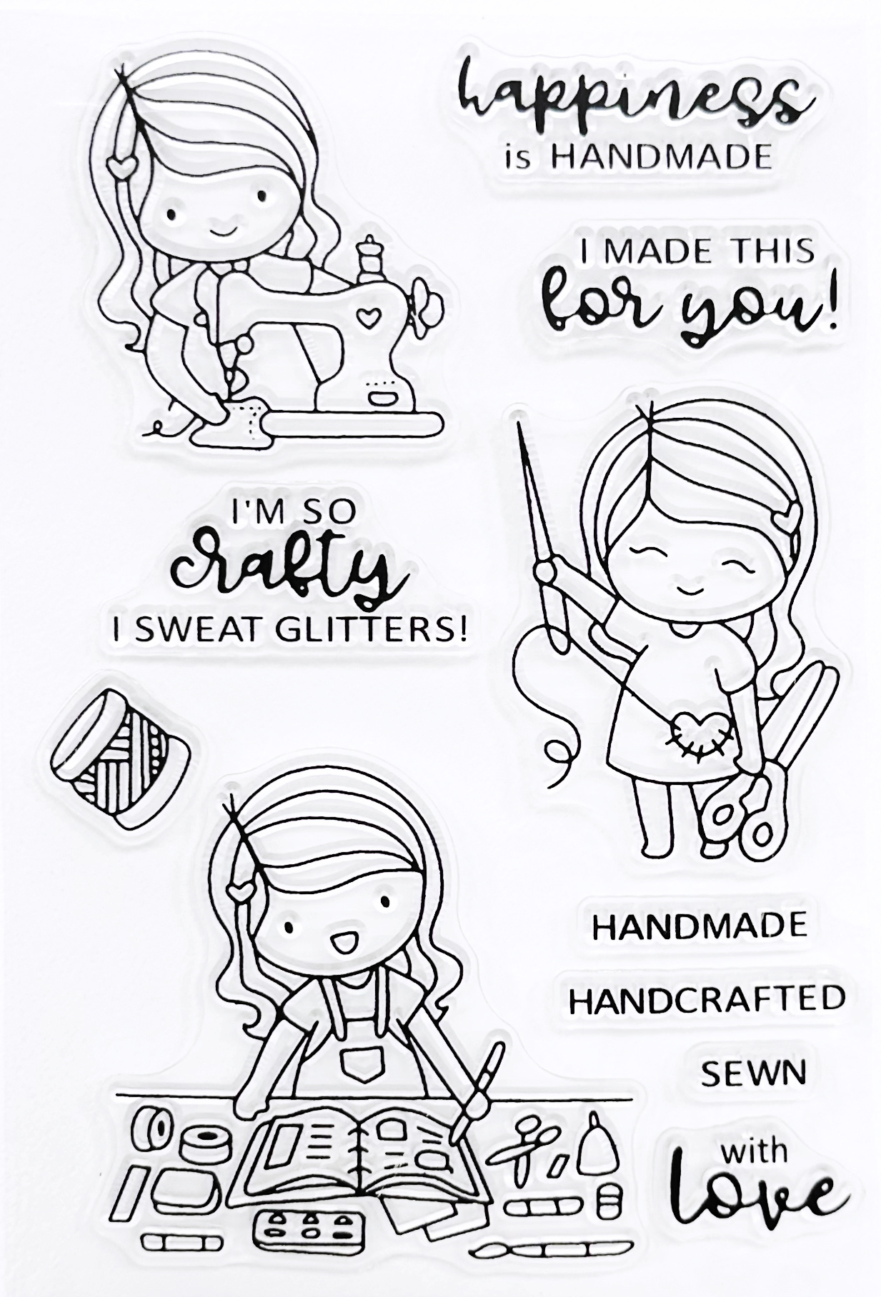 TS水晶印章 |A組【女孩系列】3卡 #TS67.68.69