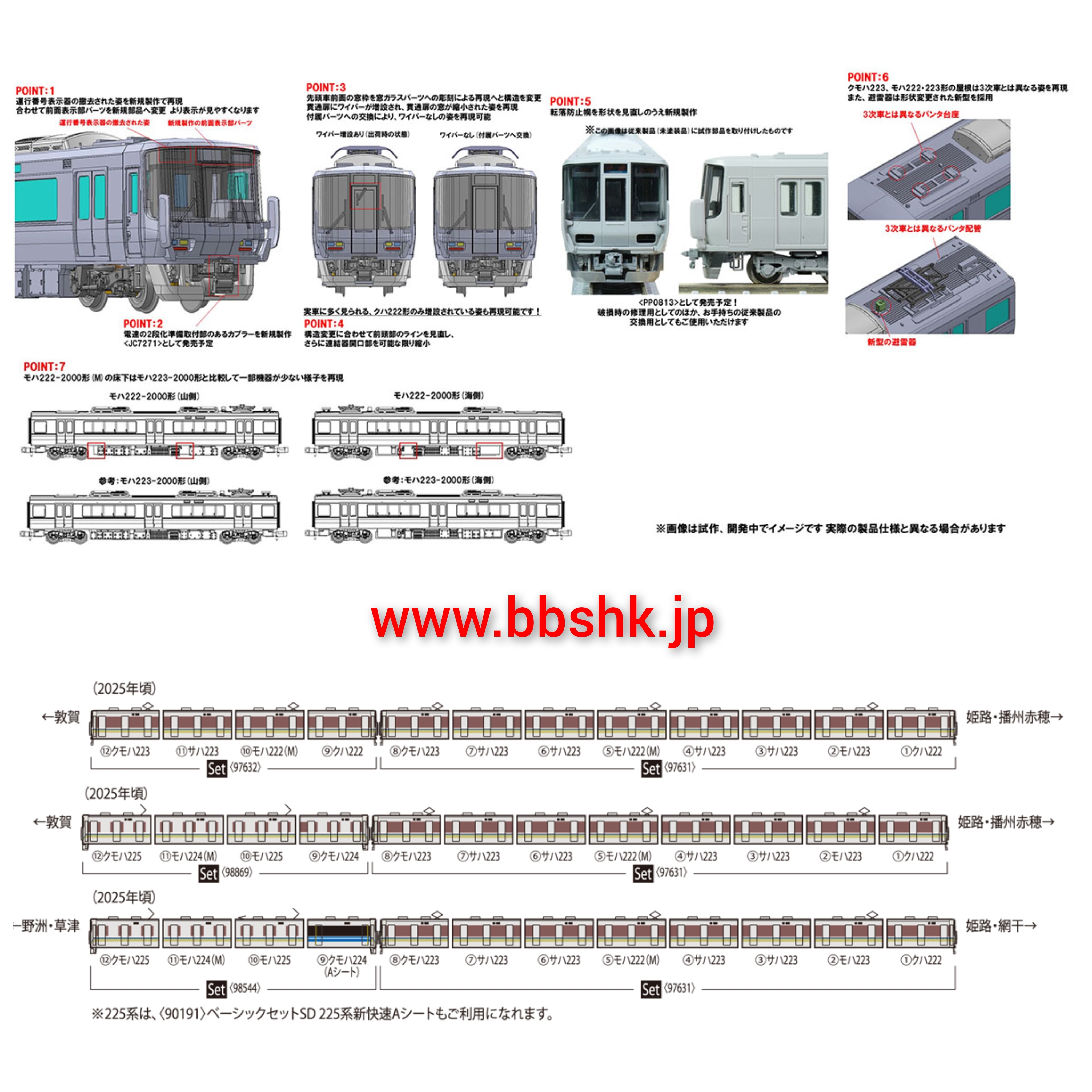 TOMIX 97631 JR 223-2000系近郊電車(1次車・転落防止幌付) 8両