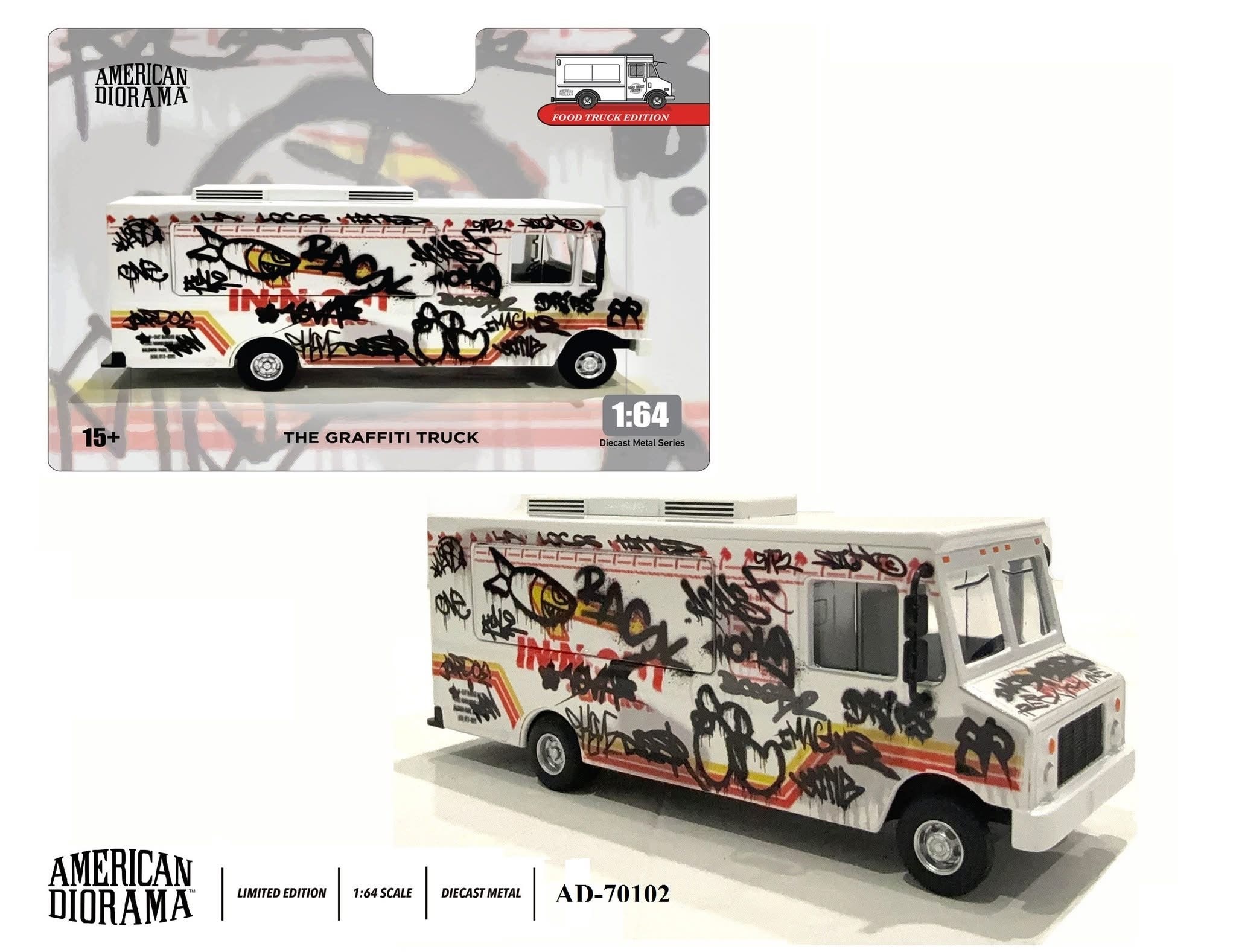 【預訂】American Diorama 1:64 Food Truck series – Graffiti Style