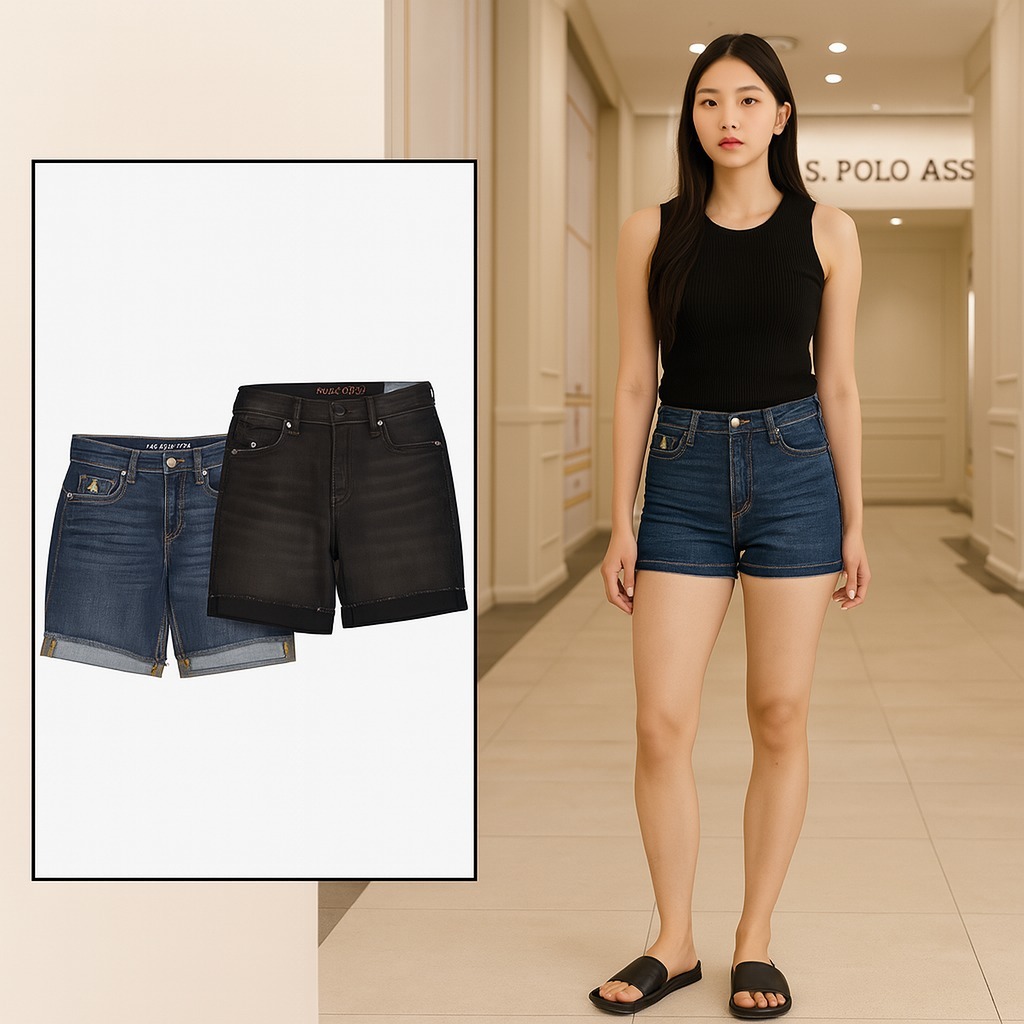 【現貨】U.S. POLO ASSN LL071631女裝牛仔短褲(215639DU)