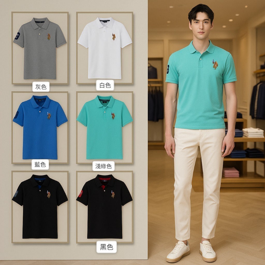 【現貨】U.S. POLO ASSN LL071617 男童有領短袖上衣 (12A683-3R00A)