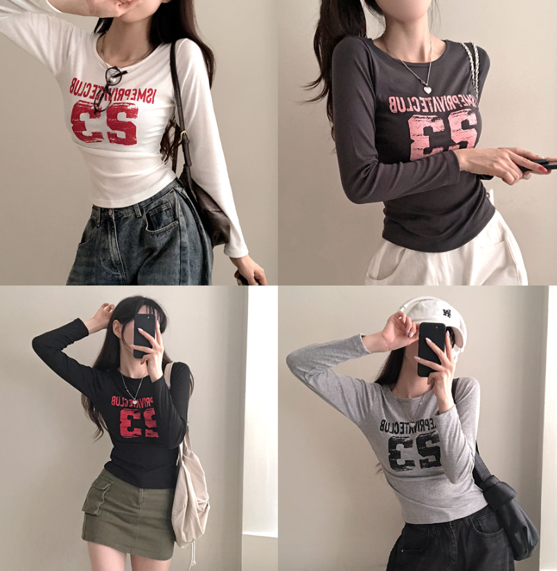 早秋預訂｜23側褶長袖T 恤