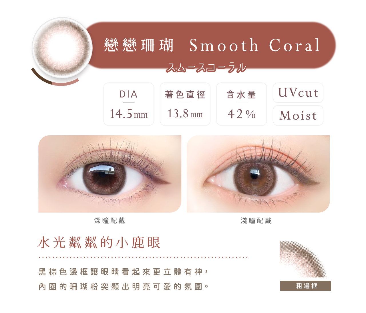 【EverColor】戀戀珊瑚Smooth Coral - 彩色日拋 10片裝