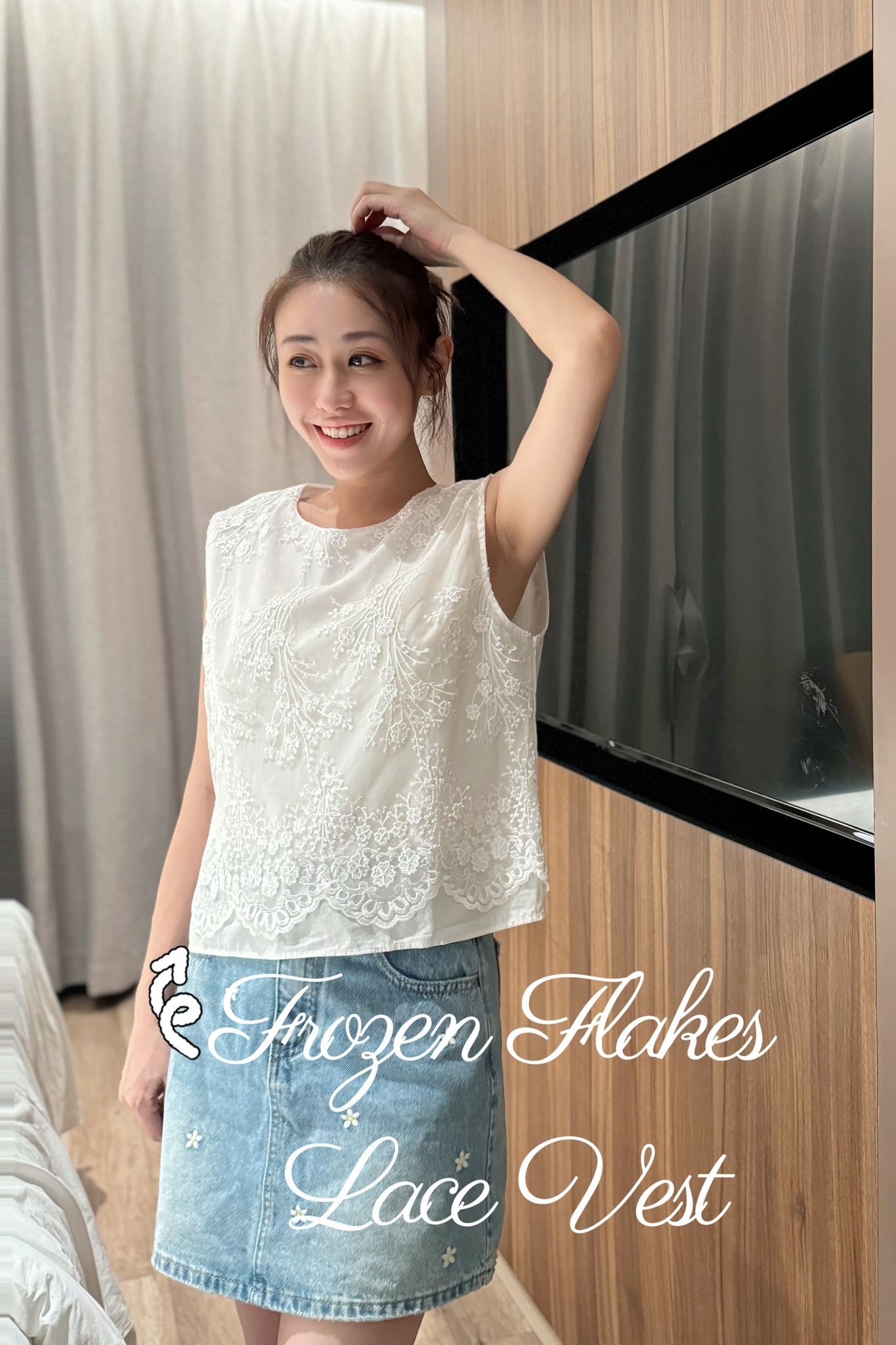 TOP#7549🤍雪片片Lace 背心