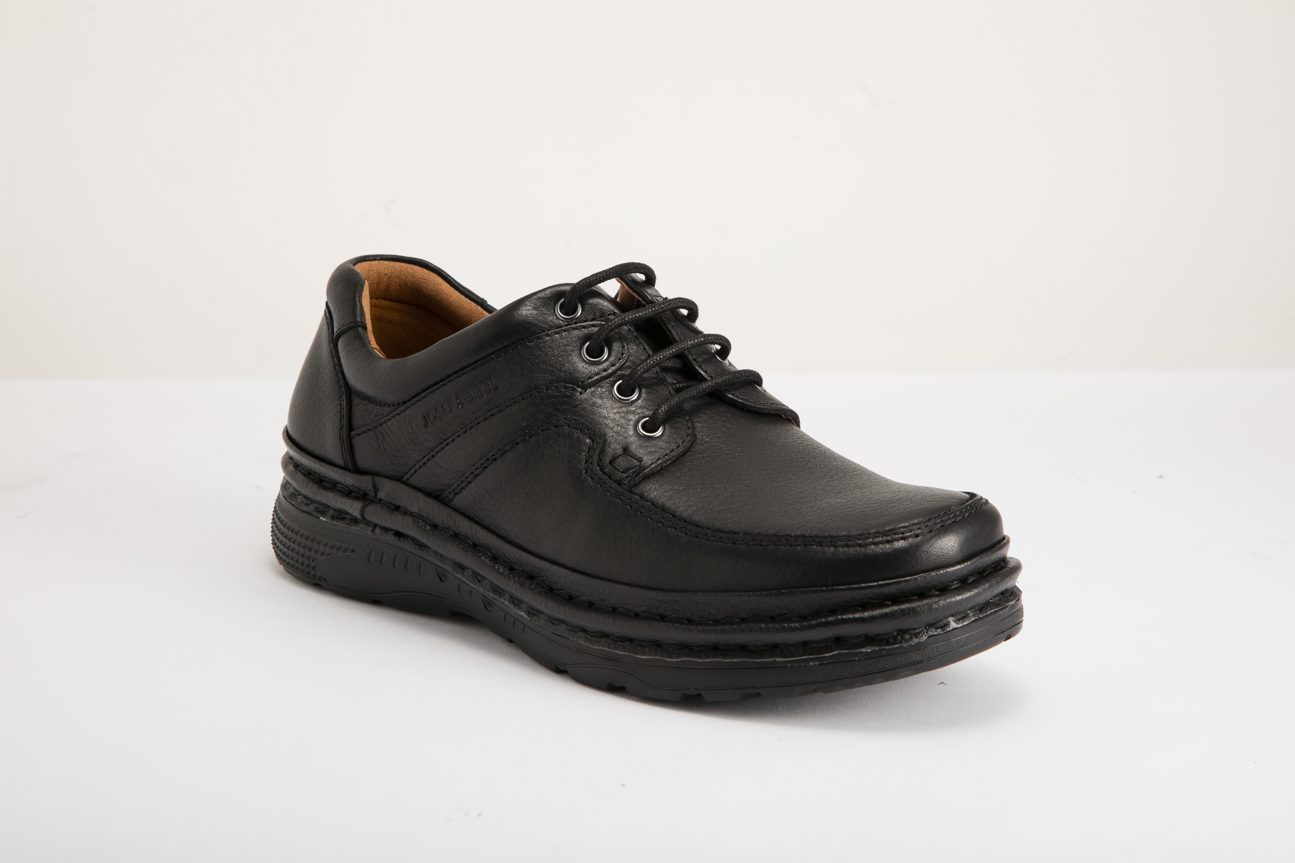 Josef Seibel - 男裝裙飾休閒綁帶皮鞋 029270 410-BLK