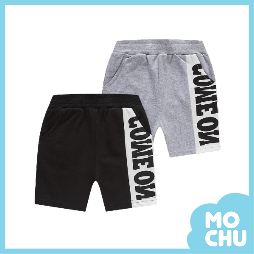 黑白搞怪字母休閒短褲(二色)