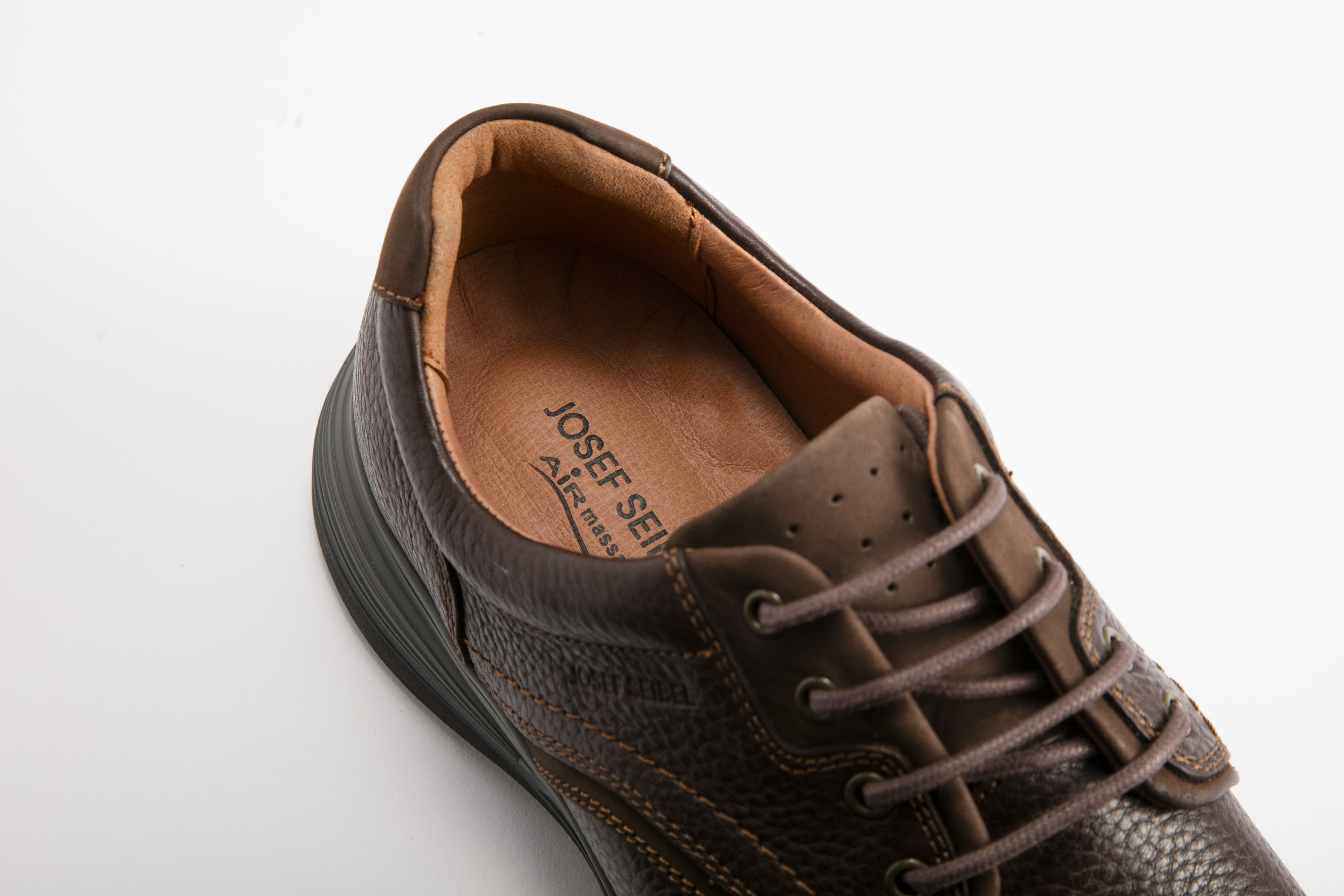 Josef Seibel - 男裝無飾休閒綁帶皮鞋 25931377 21-BRN