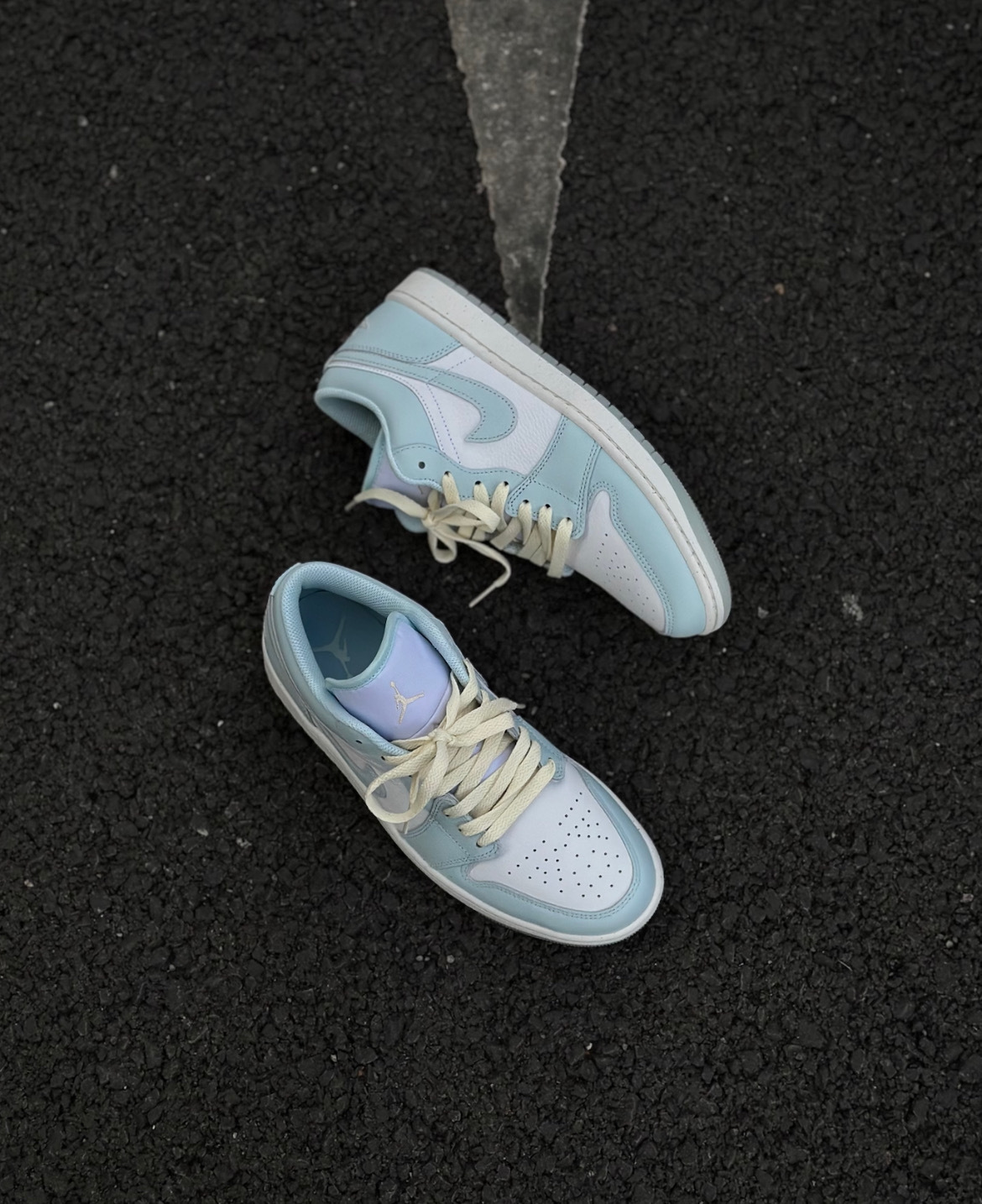 男鞋 NIKE AIR JORDAN 1 LOW SE 冰川藍白 皮革 低筒 復古 休閒鞋【HJ5999-400】AJ1 AJ1OG