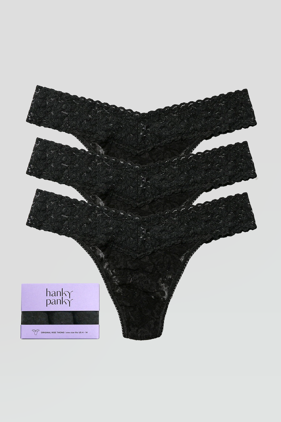 Hanky Panky｜Signature Lace® 蕾絲丁字褲-3入組