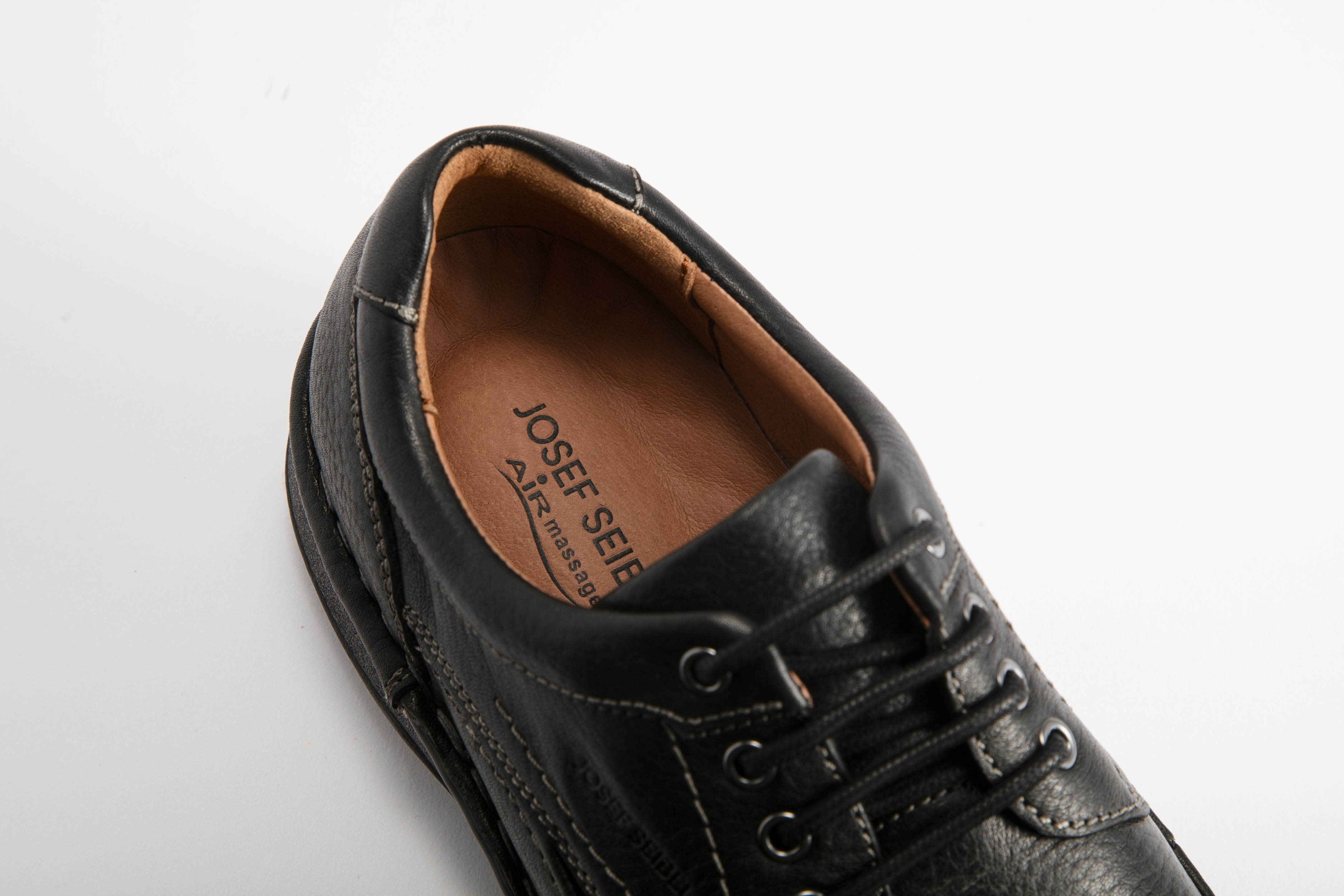 Josef Seibel - 男裝裙飾休閒綁帶皮鞋 939912 400-BLK