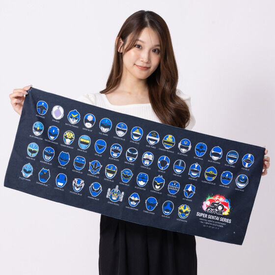 233469 Pbandai 預訂 2025/9月 スーパー戦隊50周年記念　歴代ブルー　タオル