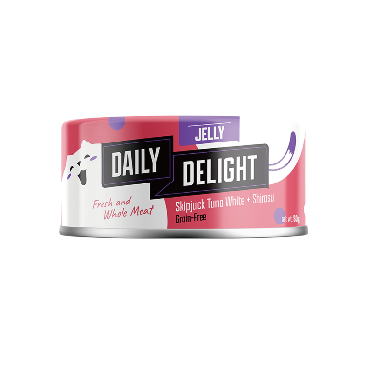 (6罐平均$15/罐) Daily Delight JELLY 啫喱 白鰹吞拿魚+銀魚 80g